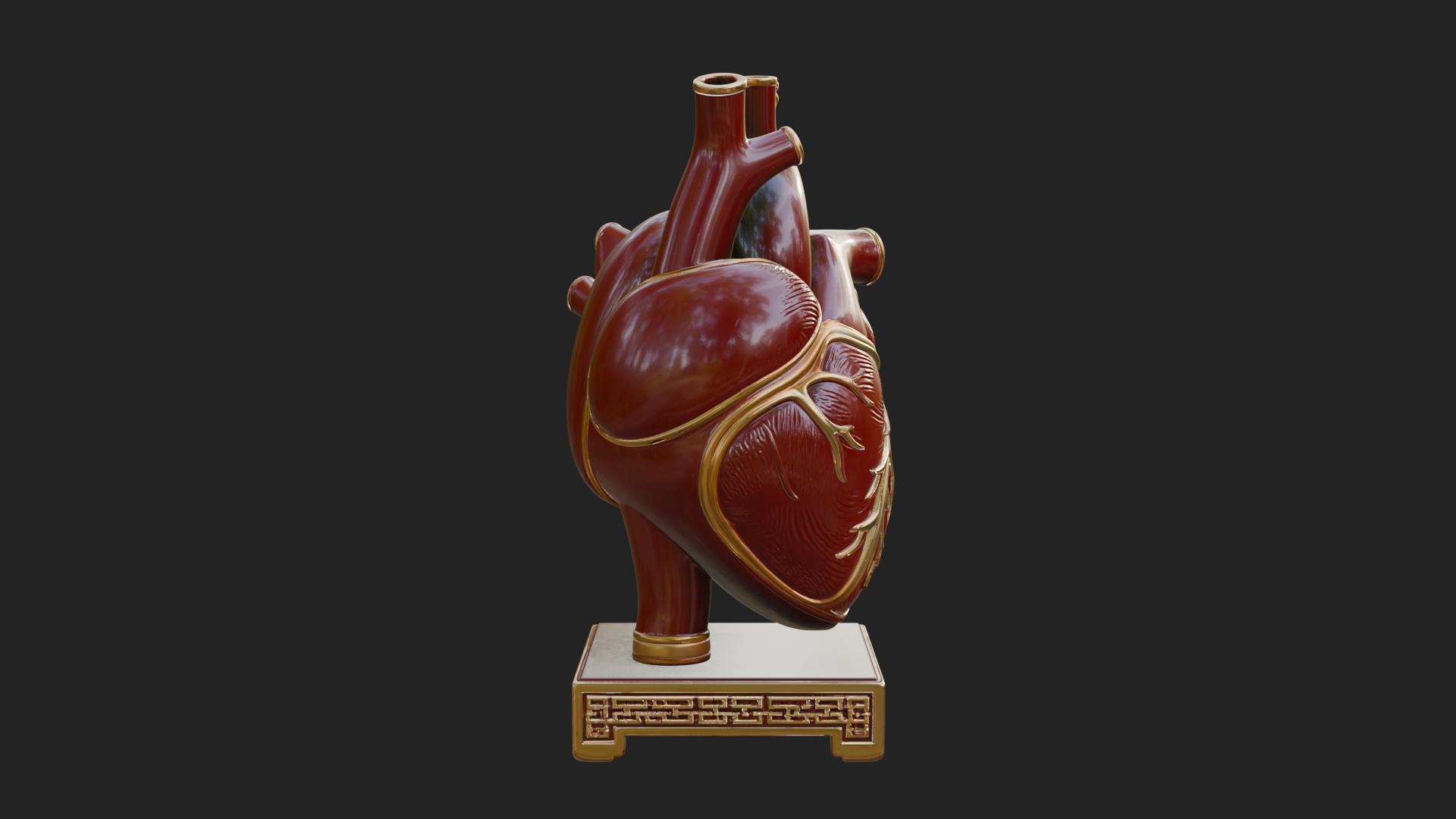 Anatomical Human Heart Model Design 26 3D Print Model 3D Model