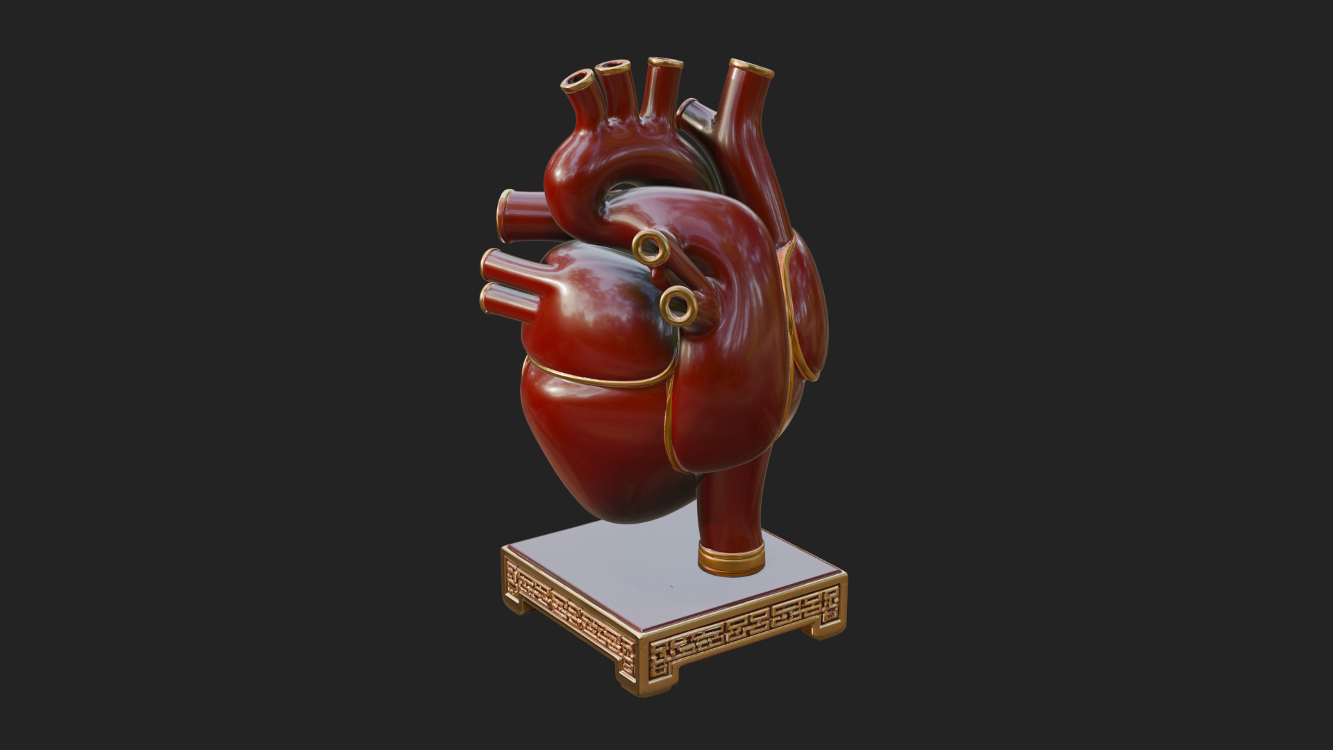 Anatomical Human Heart Model Design 26 3D Print Model 3D Model