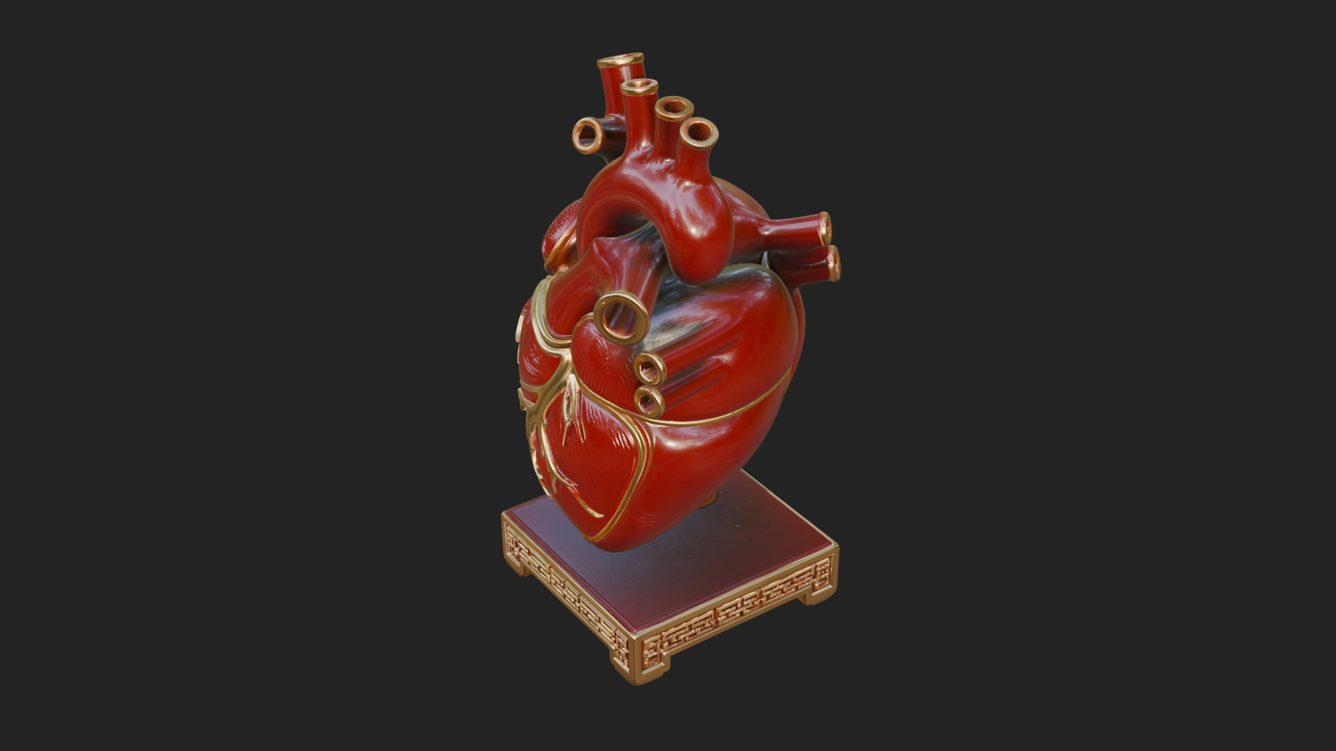 Anatomical Human Heart Model Design 26 3D Print Model 3D Model