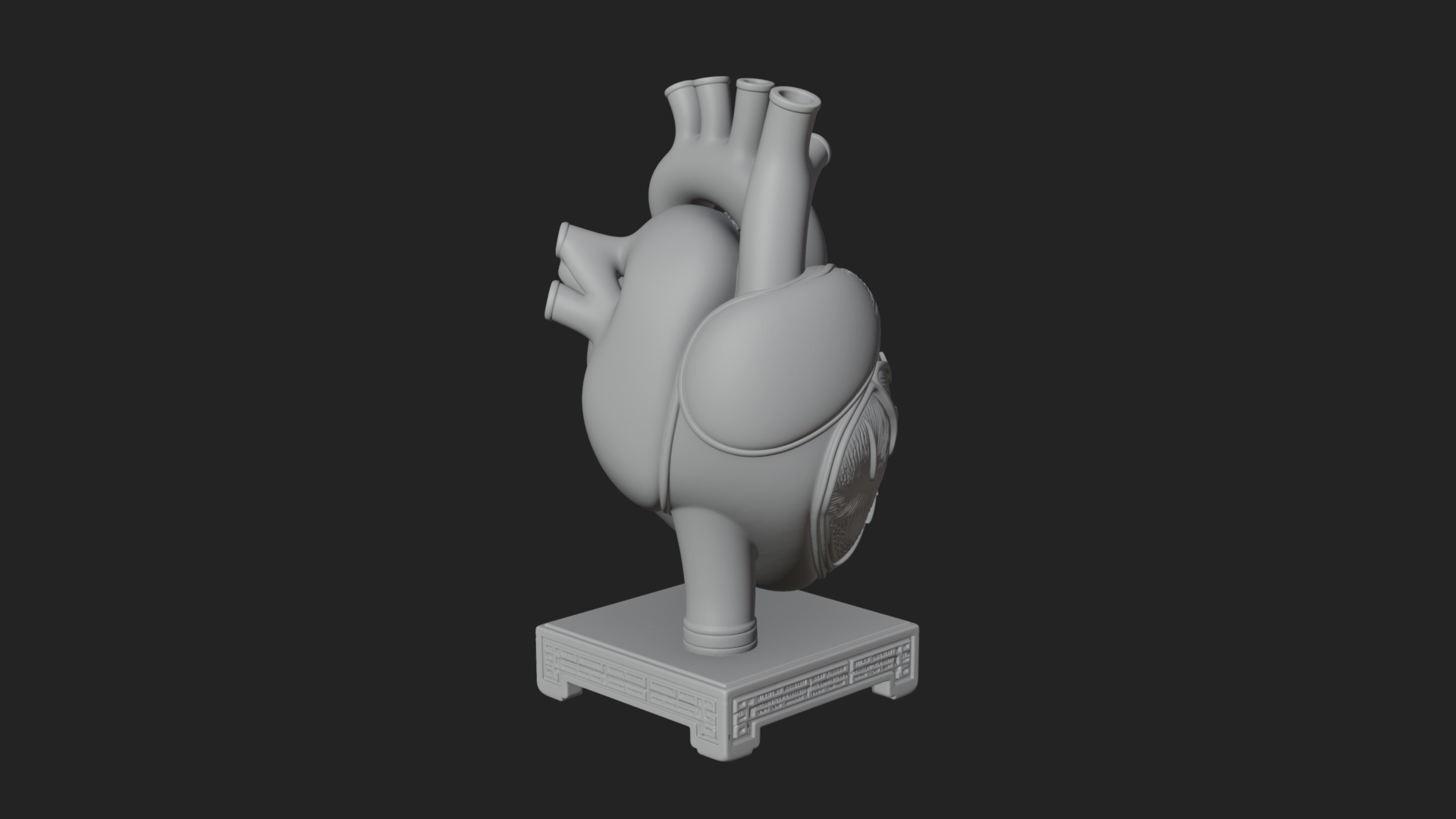 Anatomical Human Heart Model Design 26 3D Print Model 3D Model