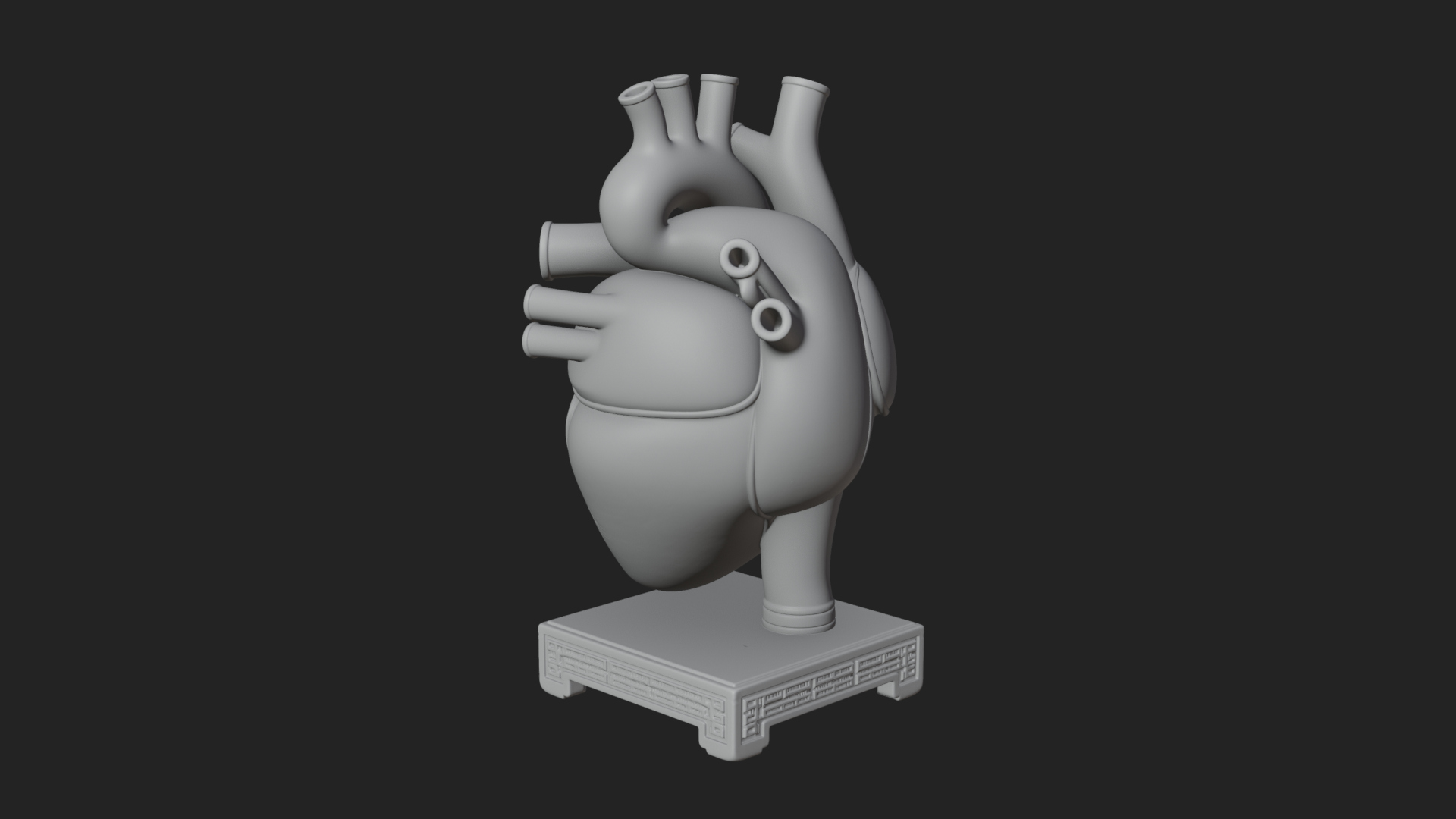 Anatomical Human Heart Model Design 26 3D Print Model 3D Model