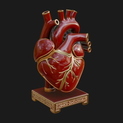Anatomical Human Heart Model Design 26 3D Print Model