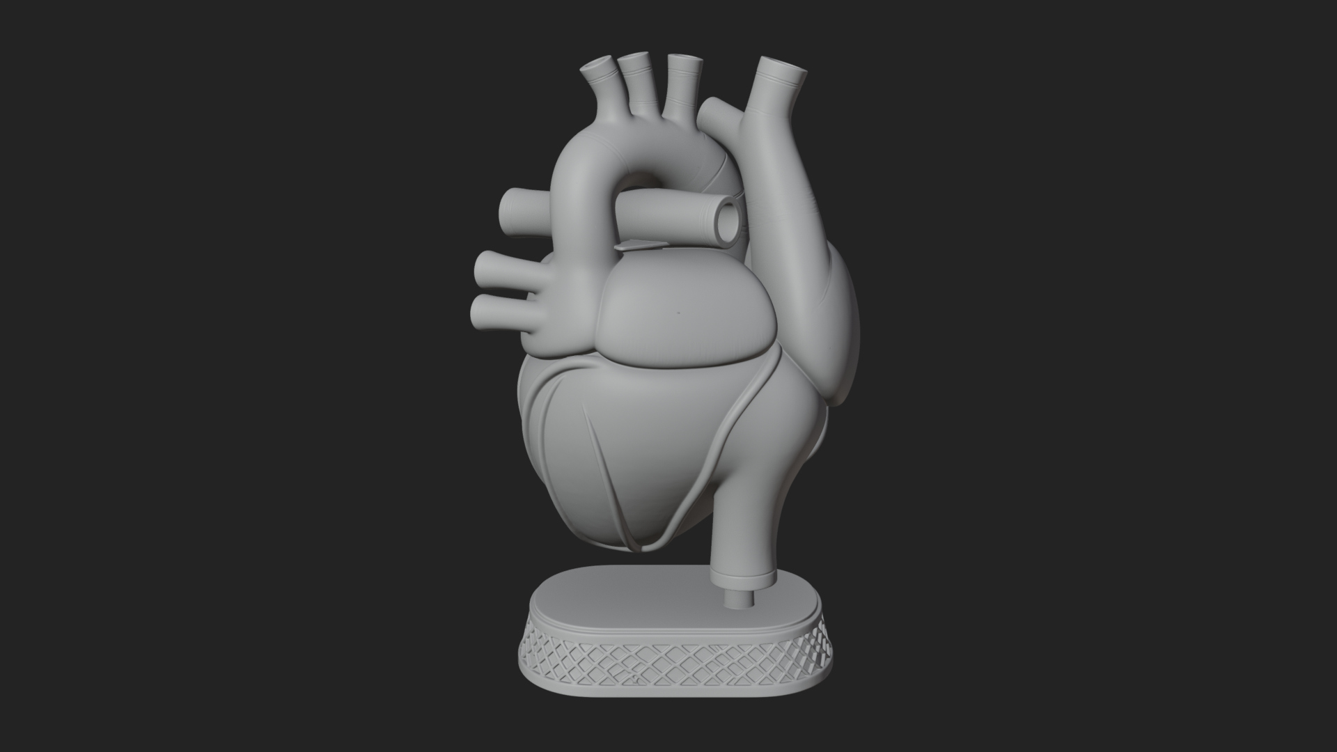 Anatomical Human Heart Model Design 32 3D Print Model 3D Model