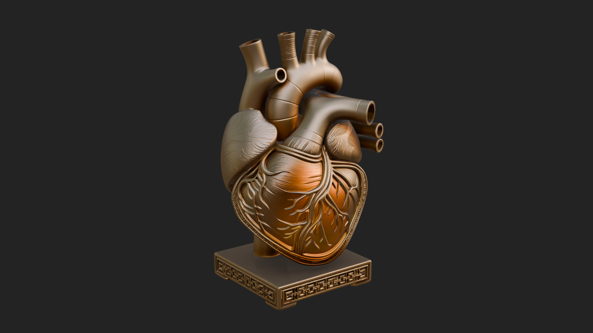 Anatomical Human Heart Model Design 33 3D Print Model 3D Model