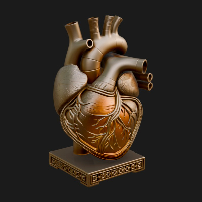 Anatomical Human Heart Model Design 33 3D Print Model