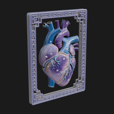 Anatomical Human Heart Model Design 41 3D Print Model