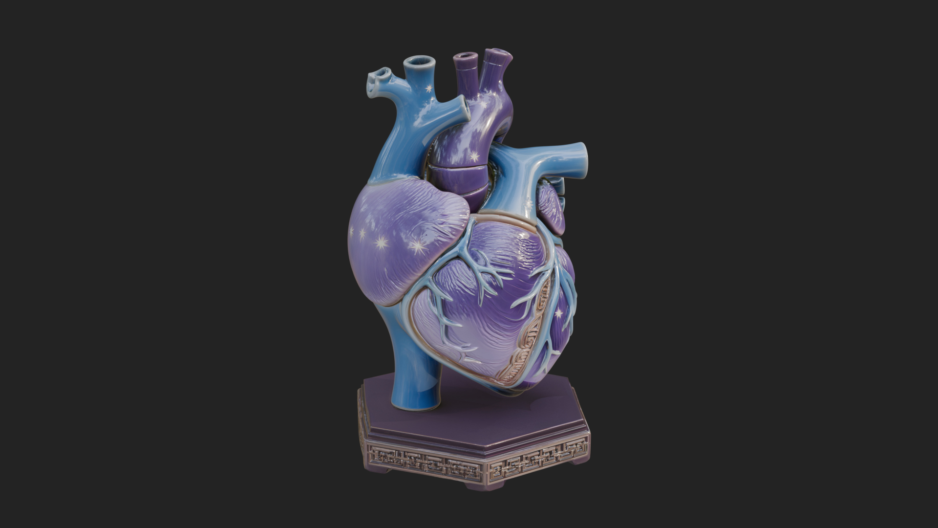 Anatomical Human Heart Model Design 42 3D Print Model 3D Model