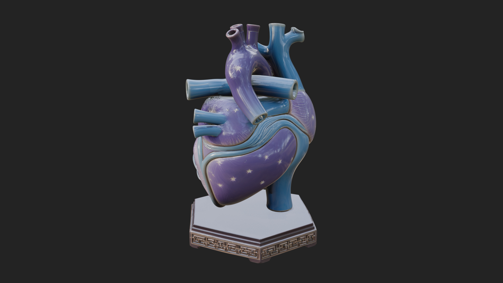 Anatomical Human Heart Model Design 42 3D Print Model 3D Model
