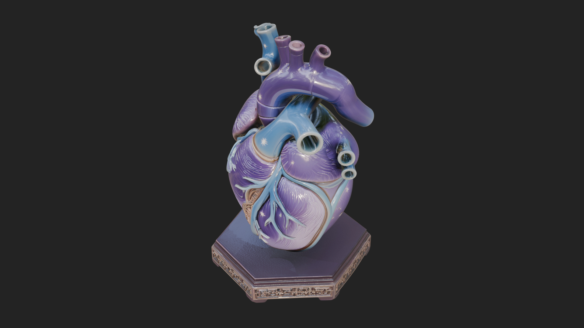Anatomical Human Heart Model Design 42 3D Print Model 3D Model