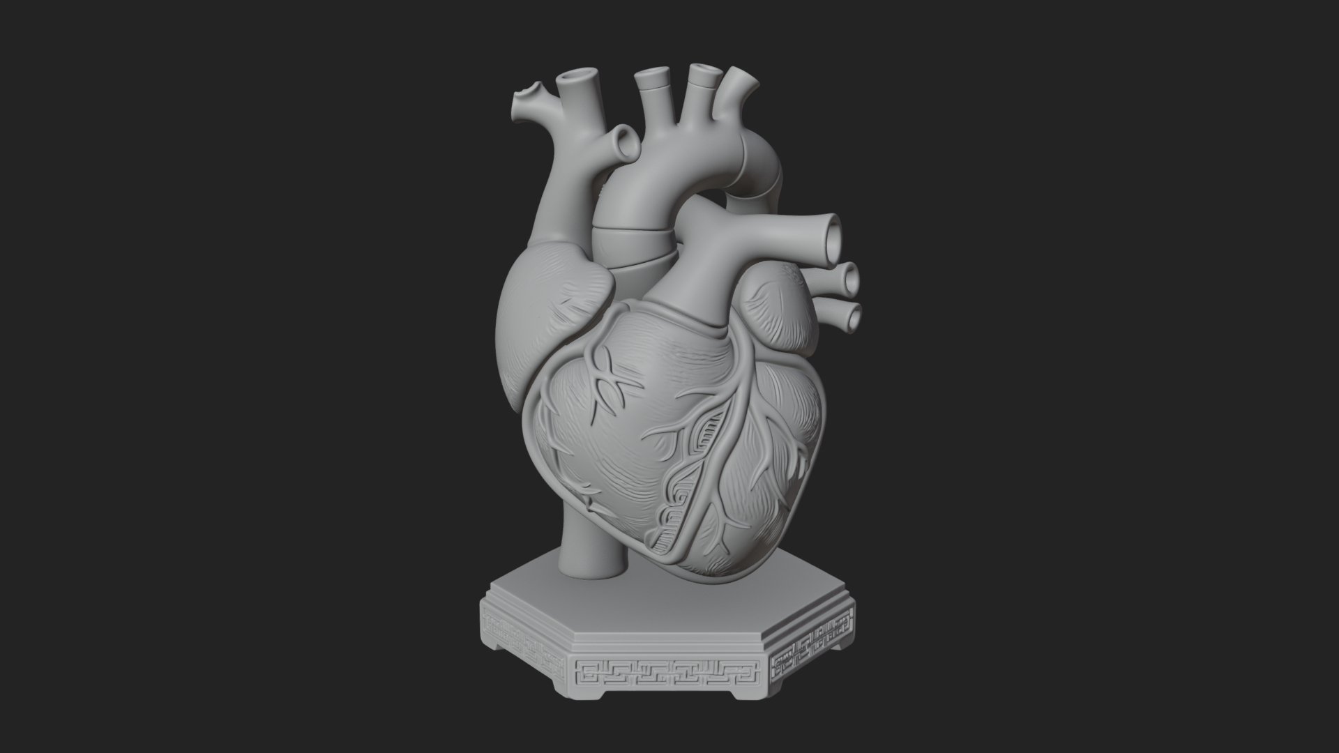 Anatomical Human Heart Model Design 42 3D Print Model 3D Model