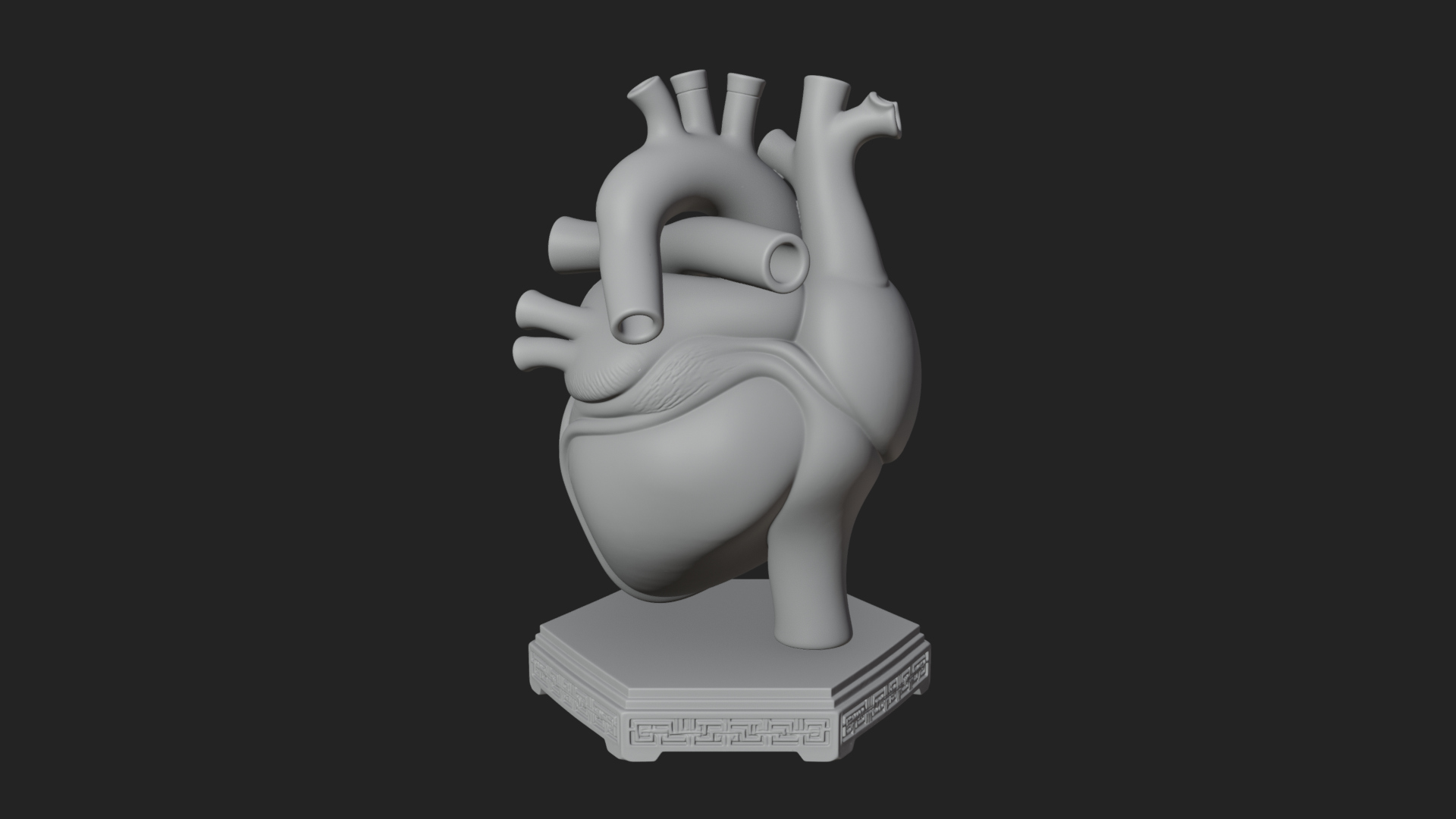 Anatomical Human Heart Model Design 42 3D Print Model 3D Model
