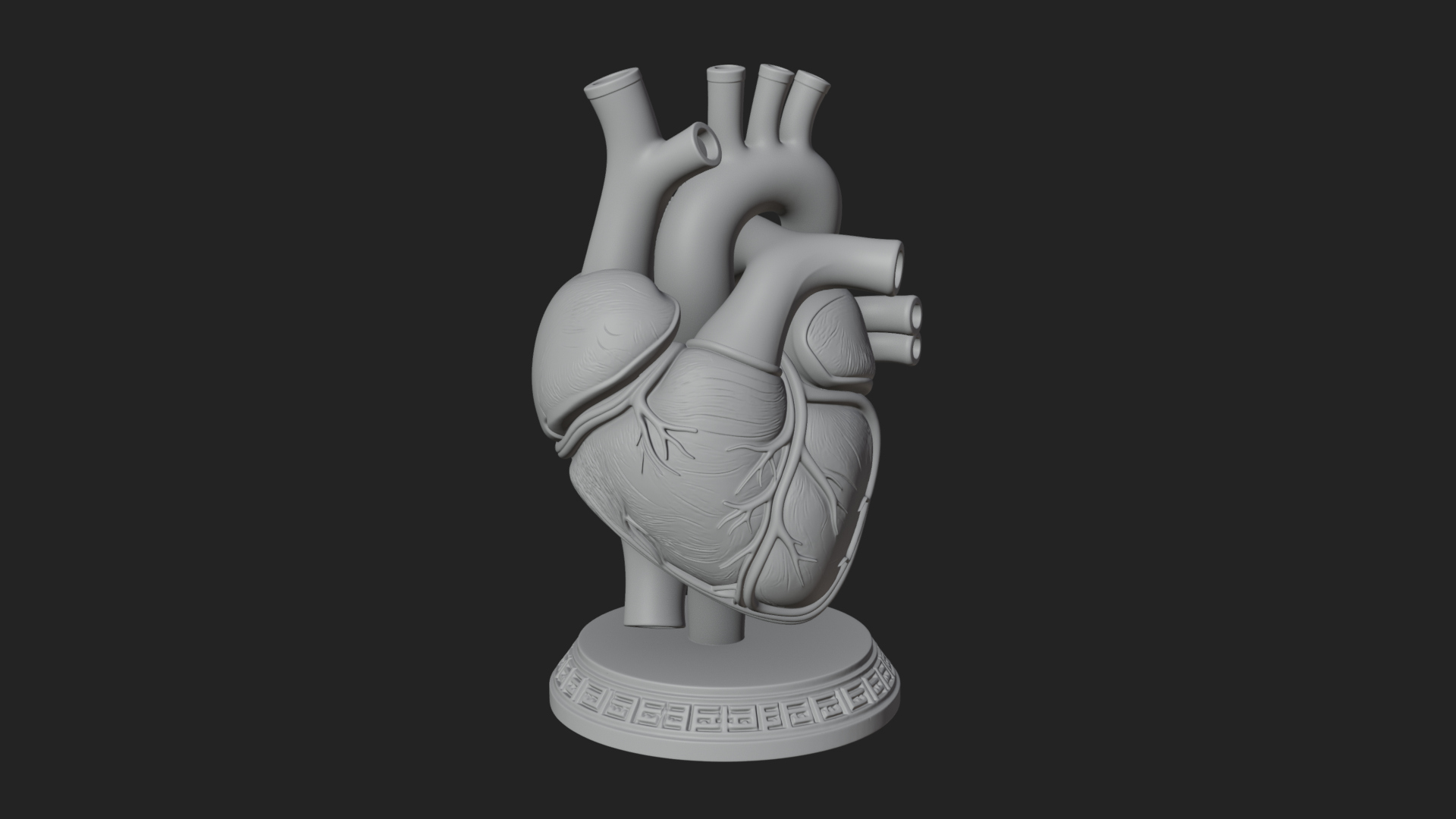 Anatomical Human Heart Model Design 45 3D Print Model 3D Model