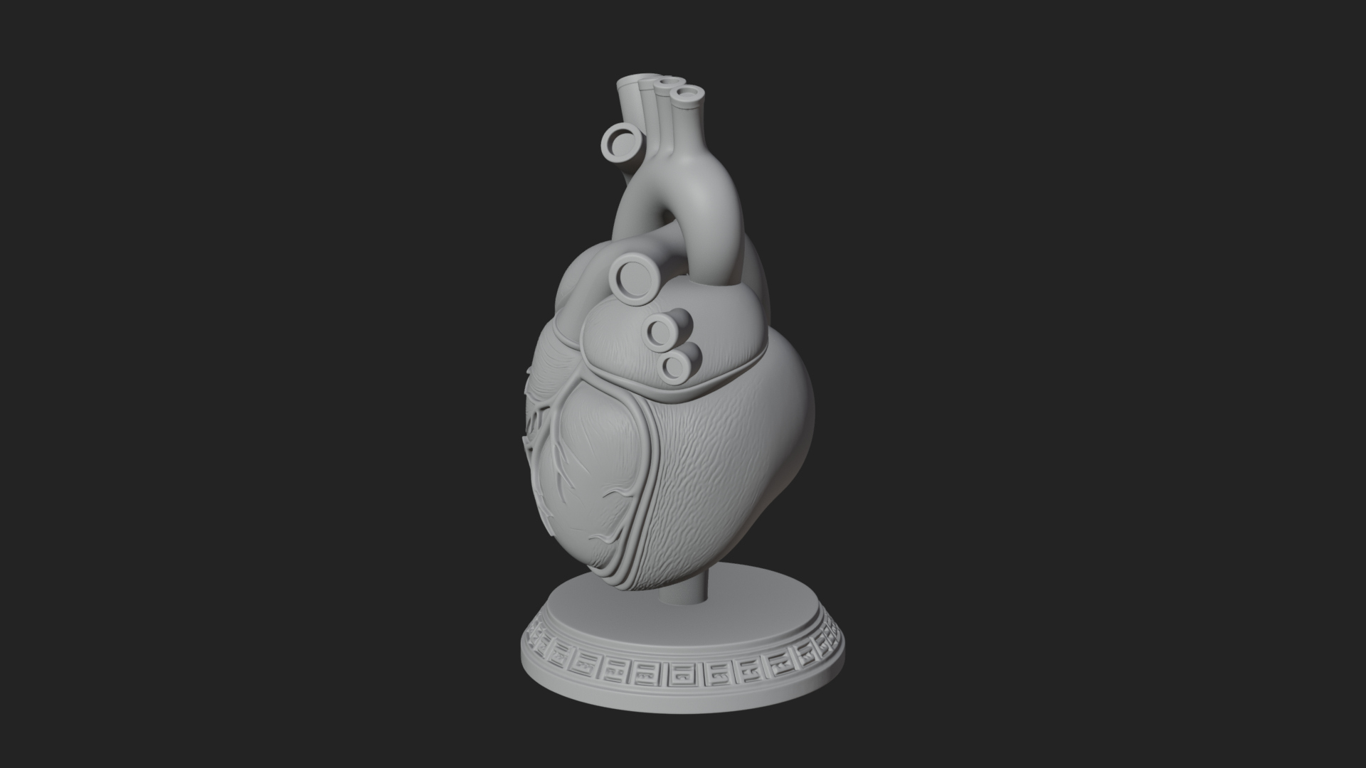 Anatomical Human Heart Model Design 45 3D Print Model 3D Model