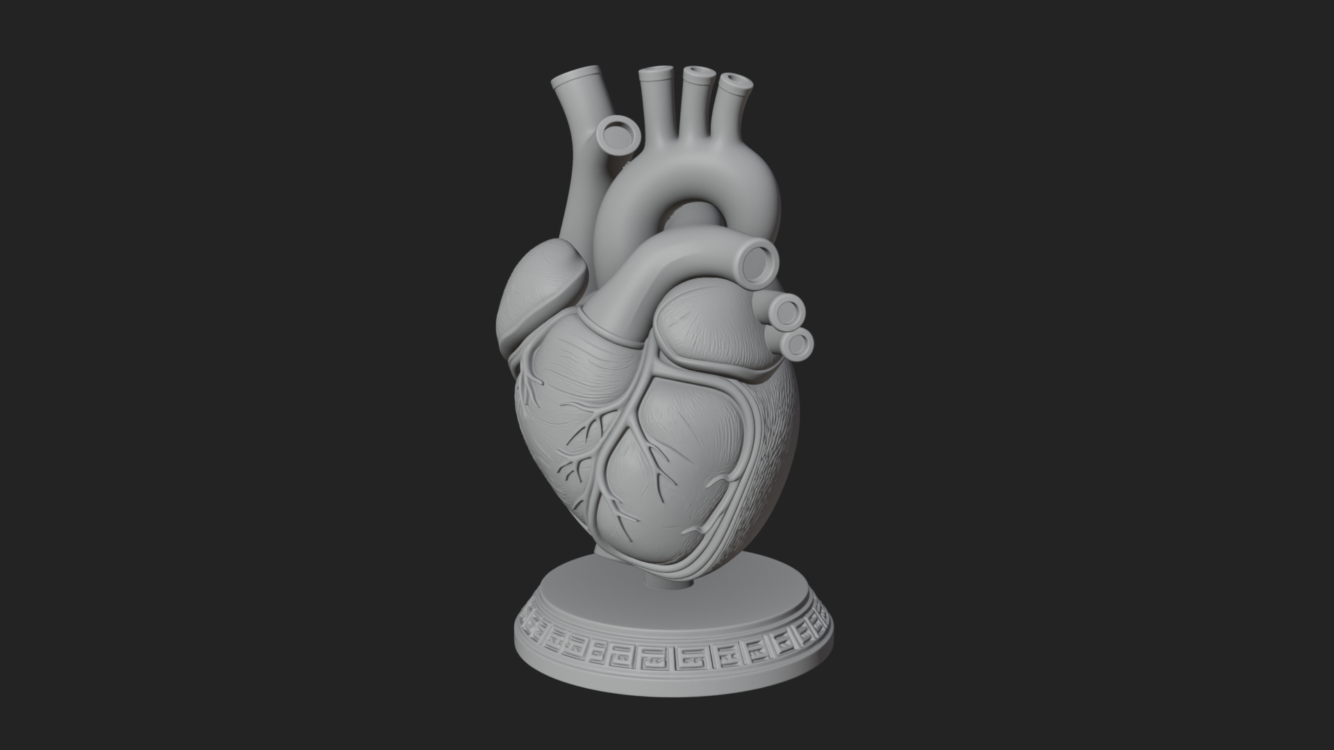 Anatomical Human Heart Model Design 45 3D Print Model 3D Model