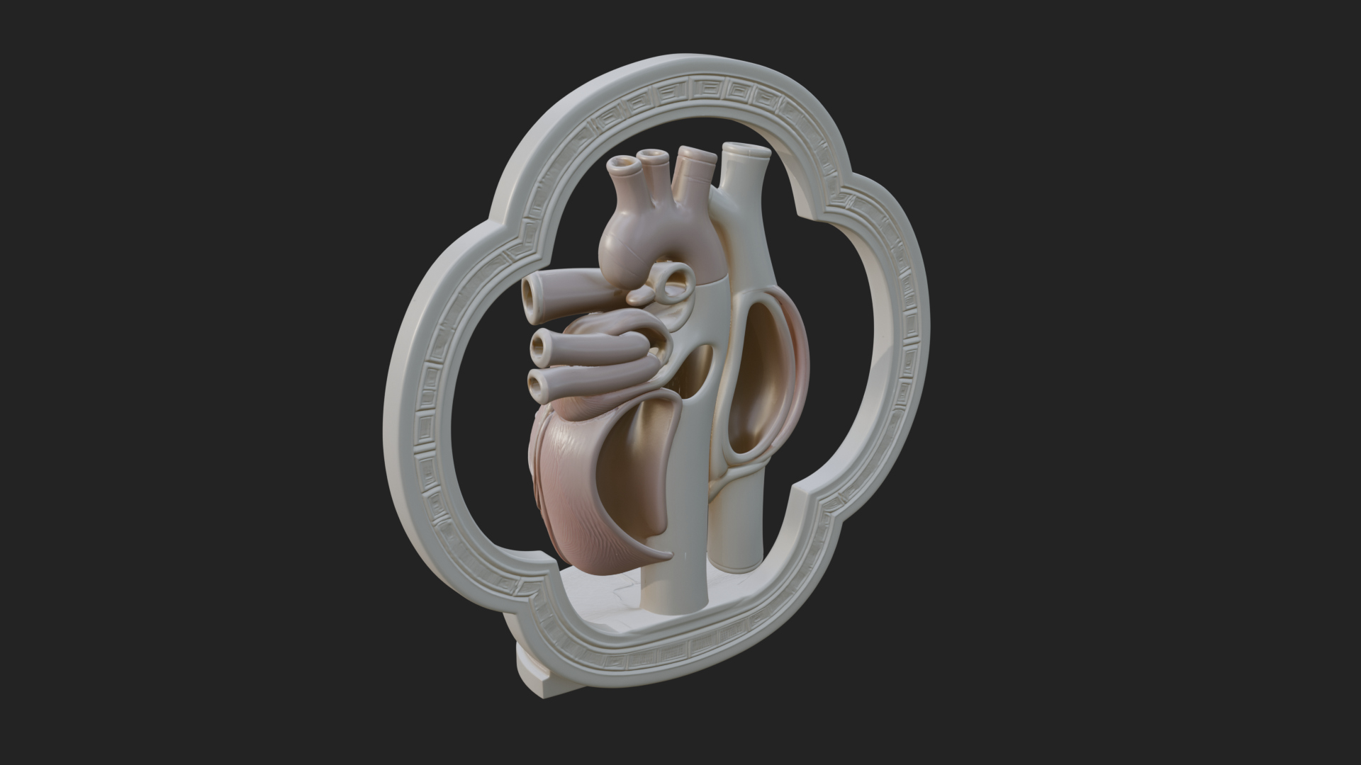 Anatomical Human Heart Model Design 46 3D Print Model 3D Model