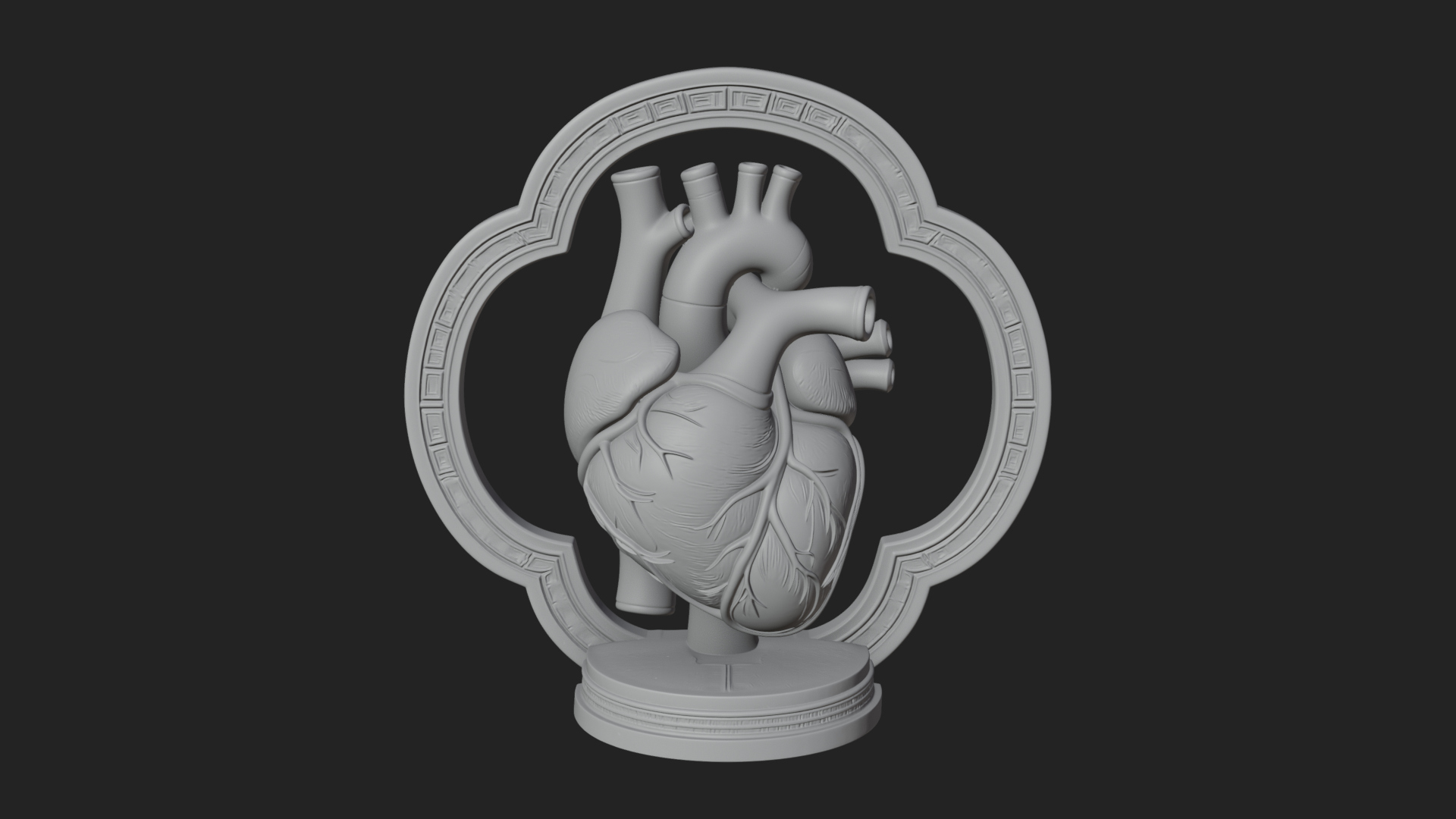 Anatomical Human Heart Model Design 46 3D Print Model 3D Model