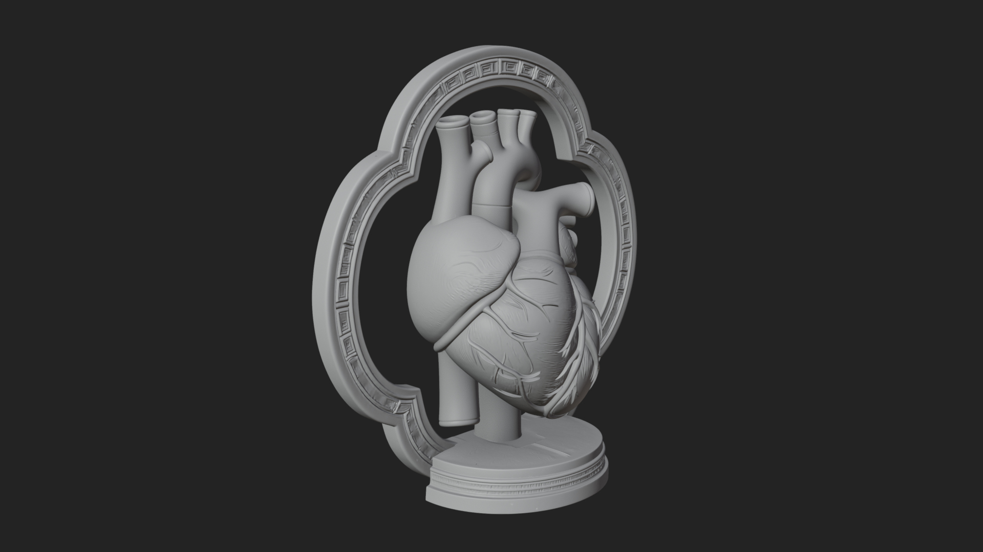 Anatomical Human Heart Model Design 46 3D Print Model 3D Model
