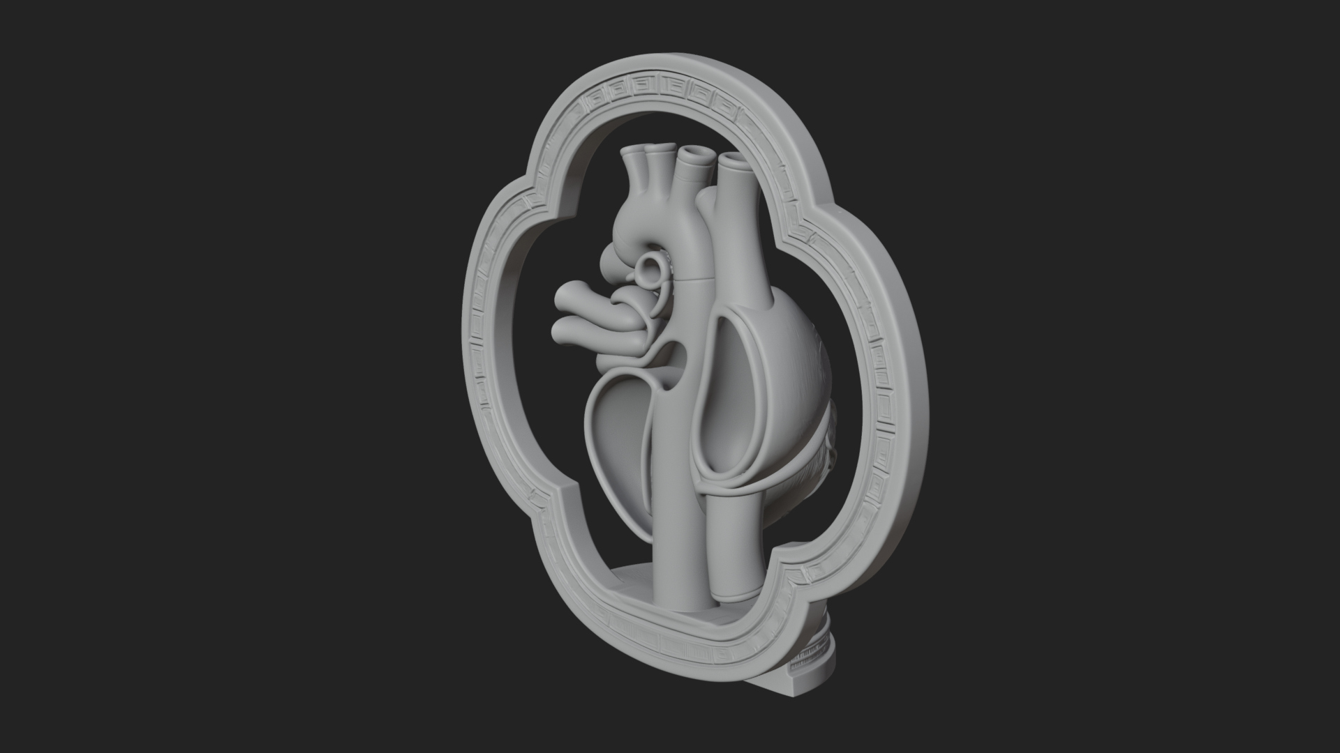 Anatomical Human Heart Model Design 46 3D Print Model 3D Model