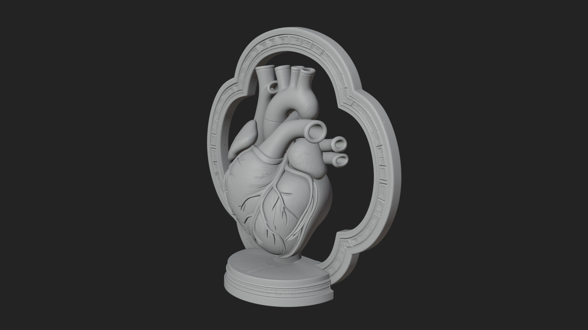 Anatomical Human Heart Model Design 46 3D Print Model 3D Model