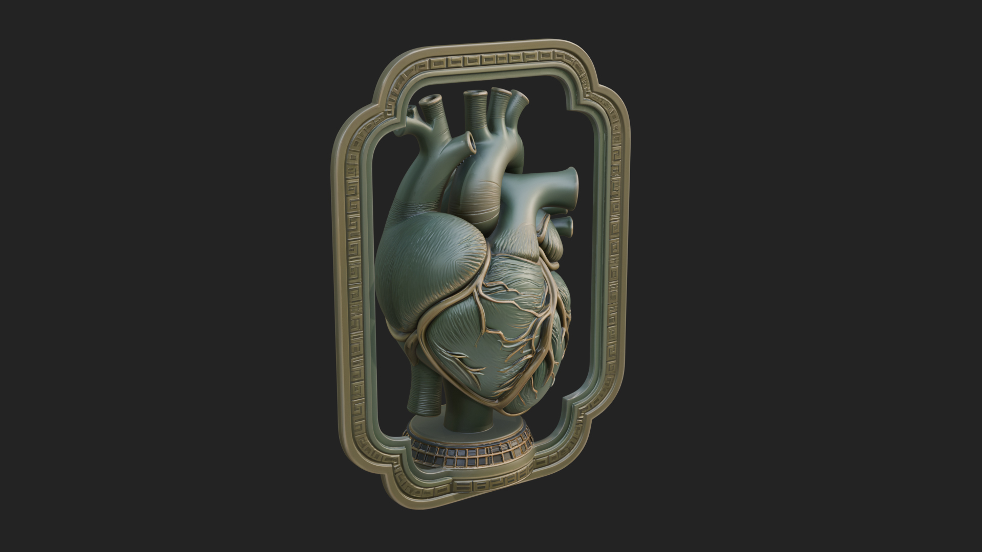 Anatomical Human Heart Model Design 47 3D Print Model 3D Model