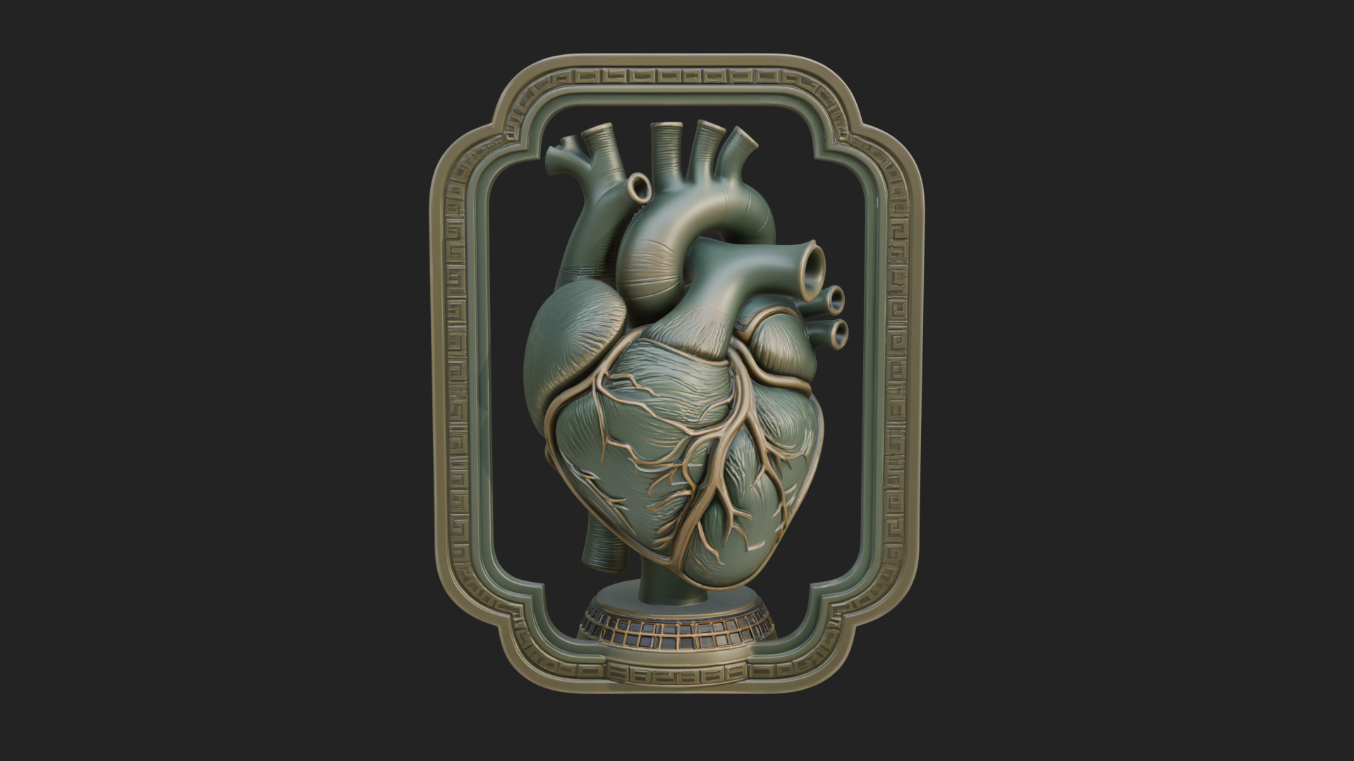 Anatomical Human Heart Model Design 47 3D Print Model 3D Model