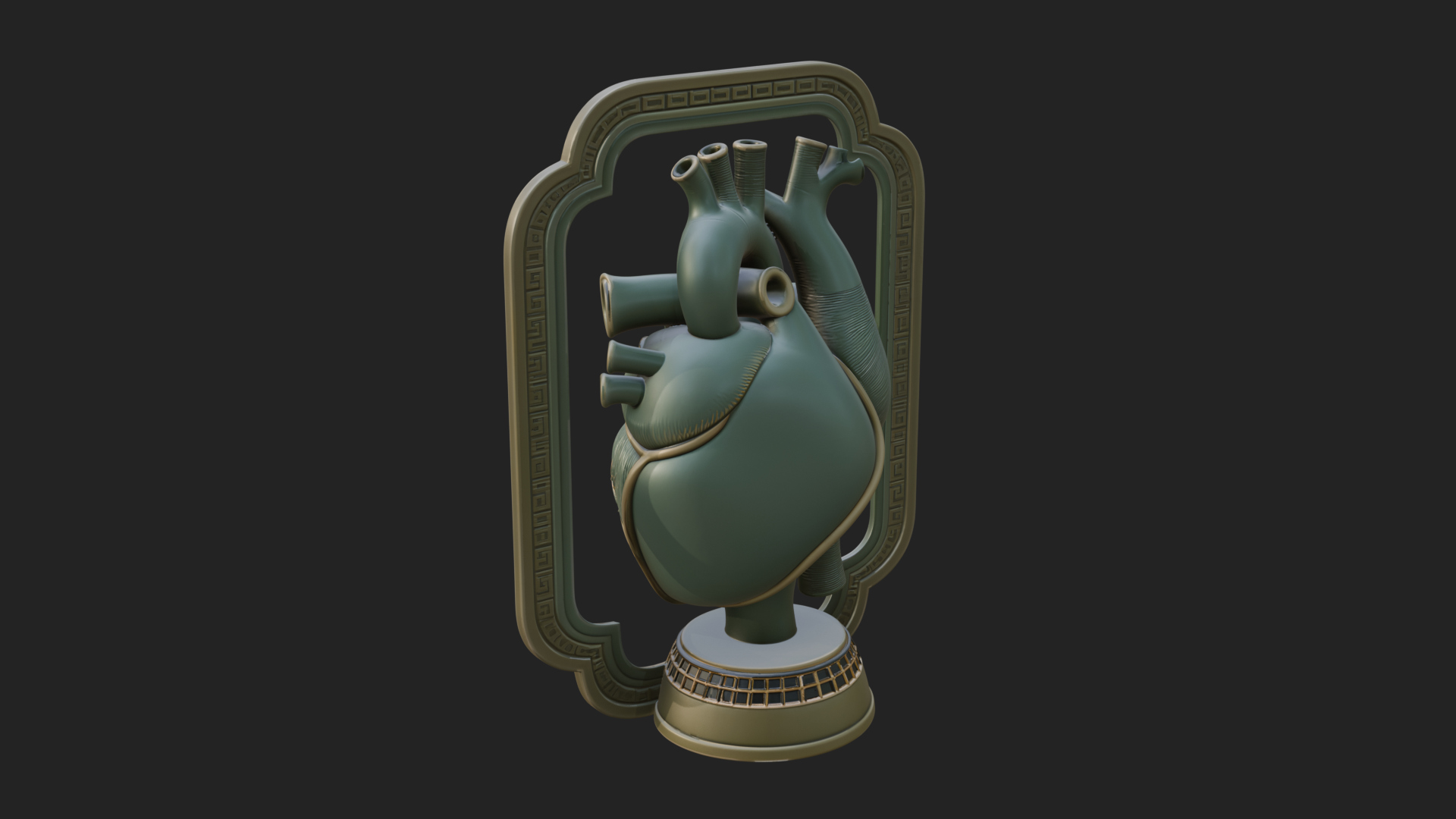 Anatomical Human Heart Model Design 47 3D Print Model 3D Model