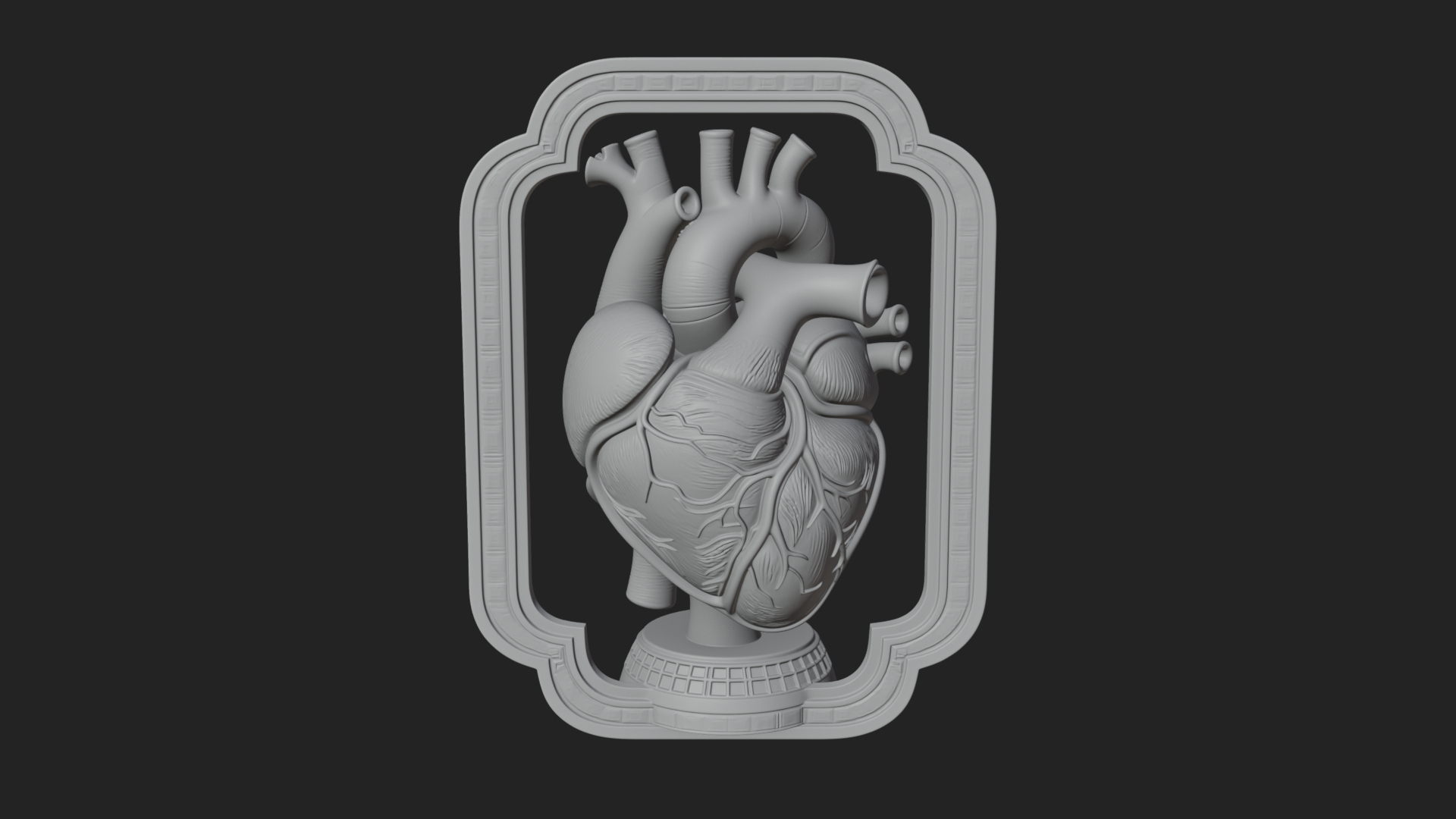 Anatomical Human Heart Model Design 47 3D Print Model 3D Model