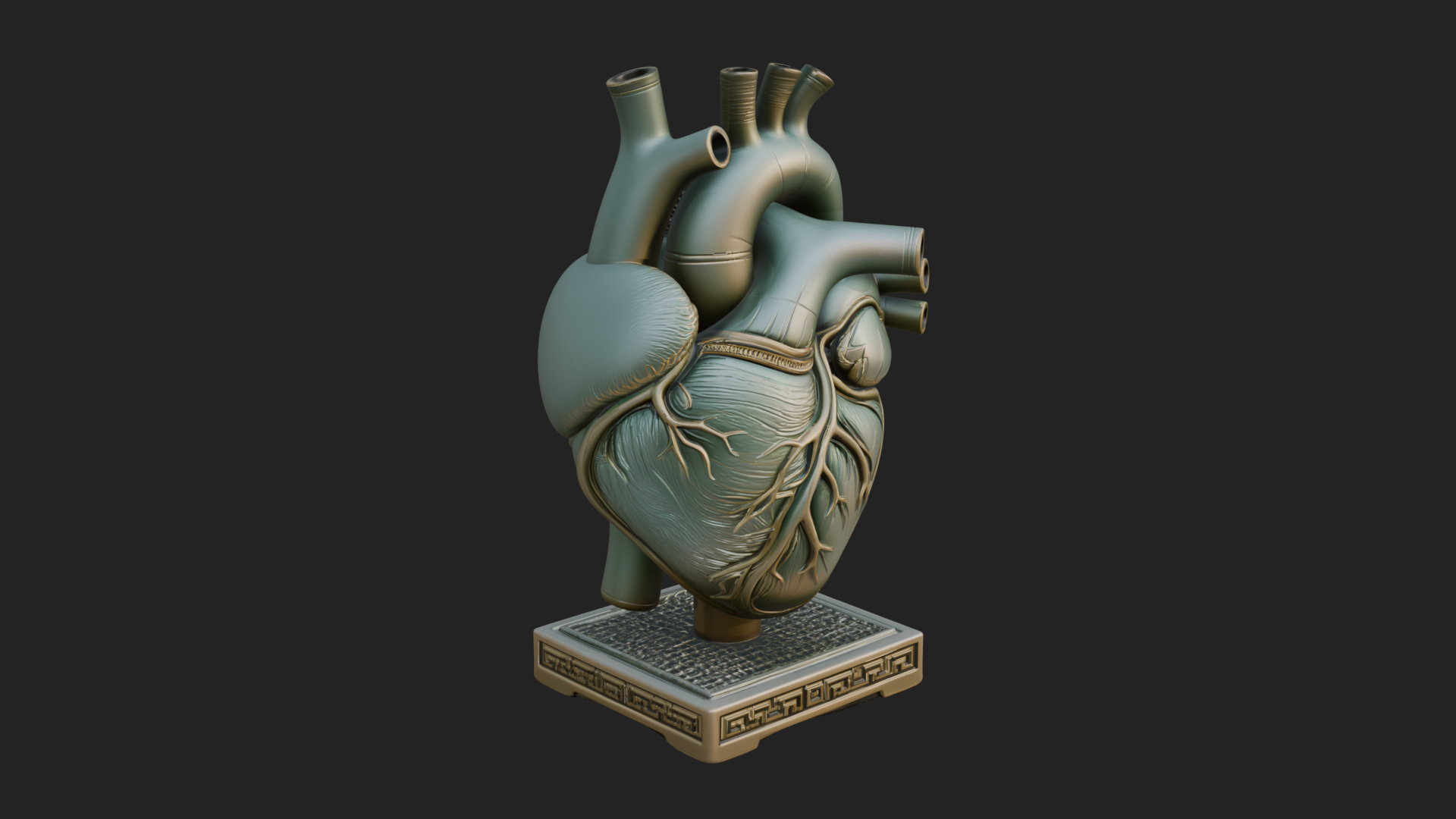 Anatomical Human Heart Model Design 48 3D Print Model 3D Model
