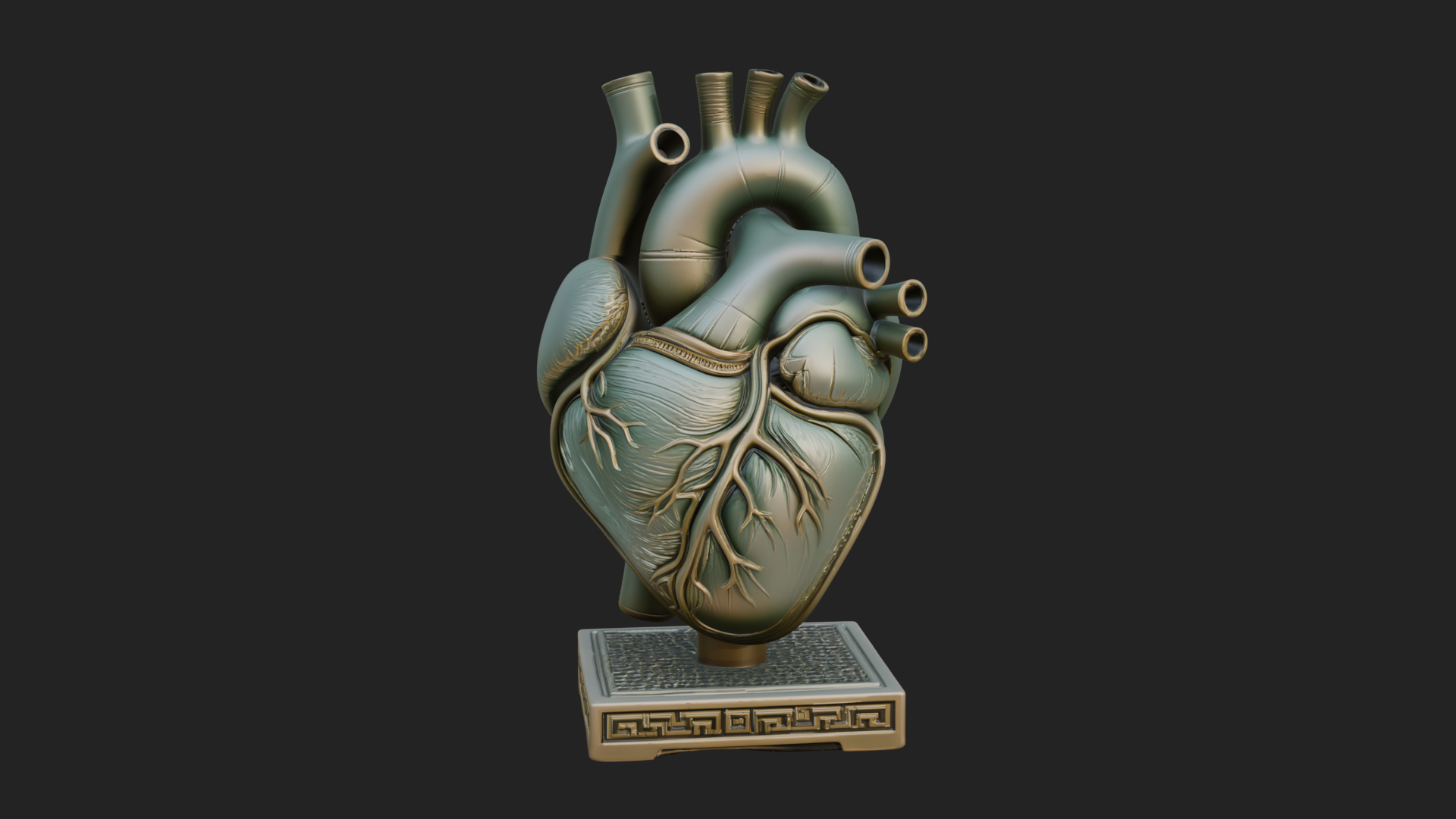 Anatomical Human Heart Model Design 48 3D Print Model 3D Model
