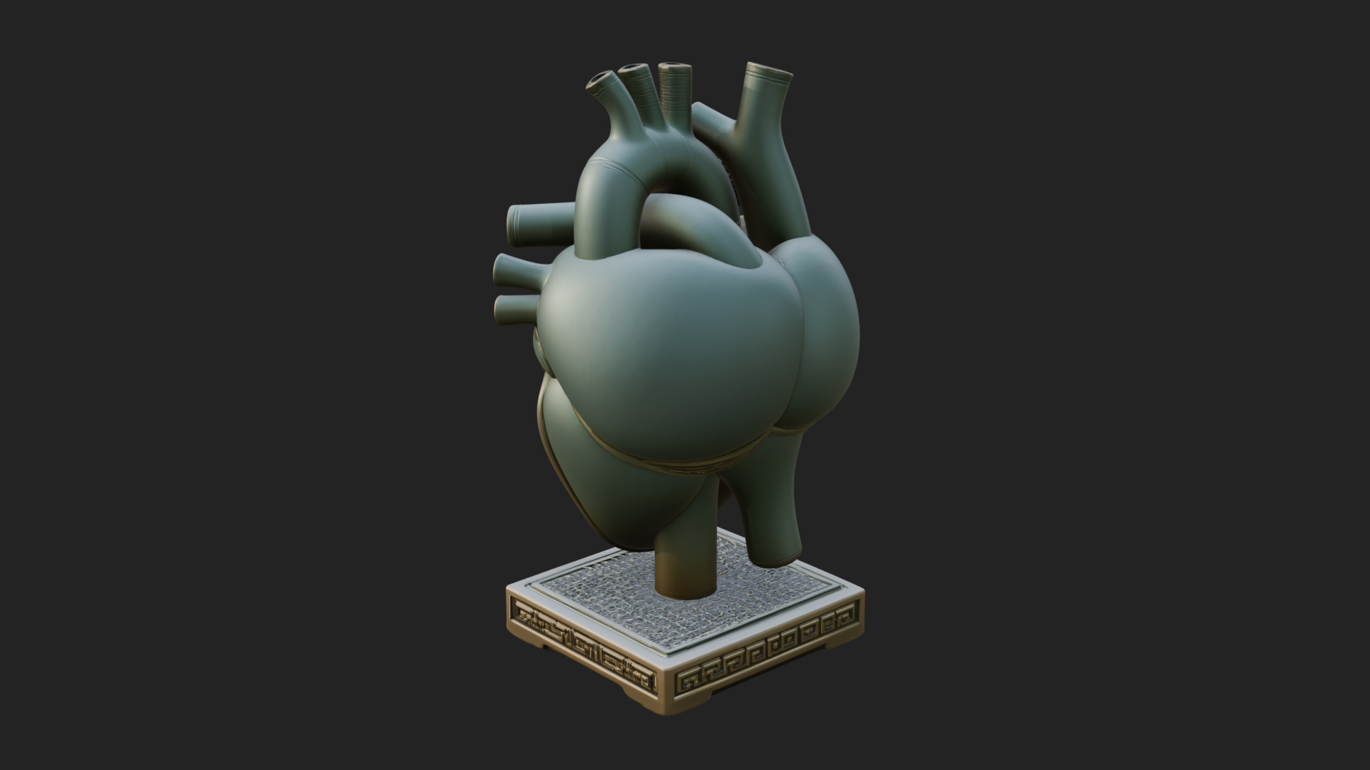 Anatomical Human Heart Model Design 48 3D Print Model 3D Model