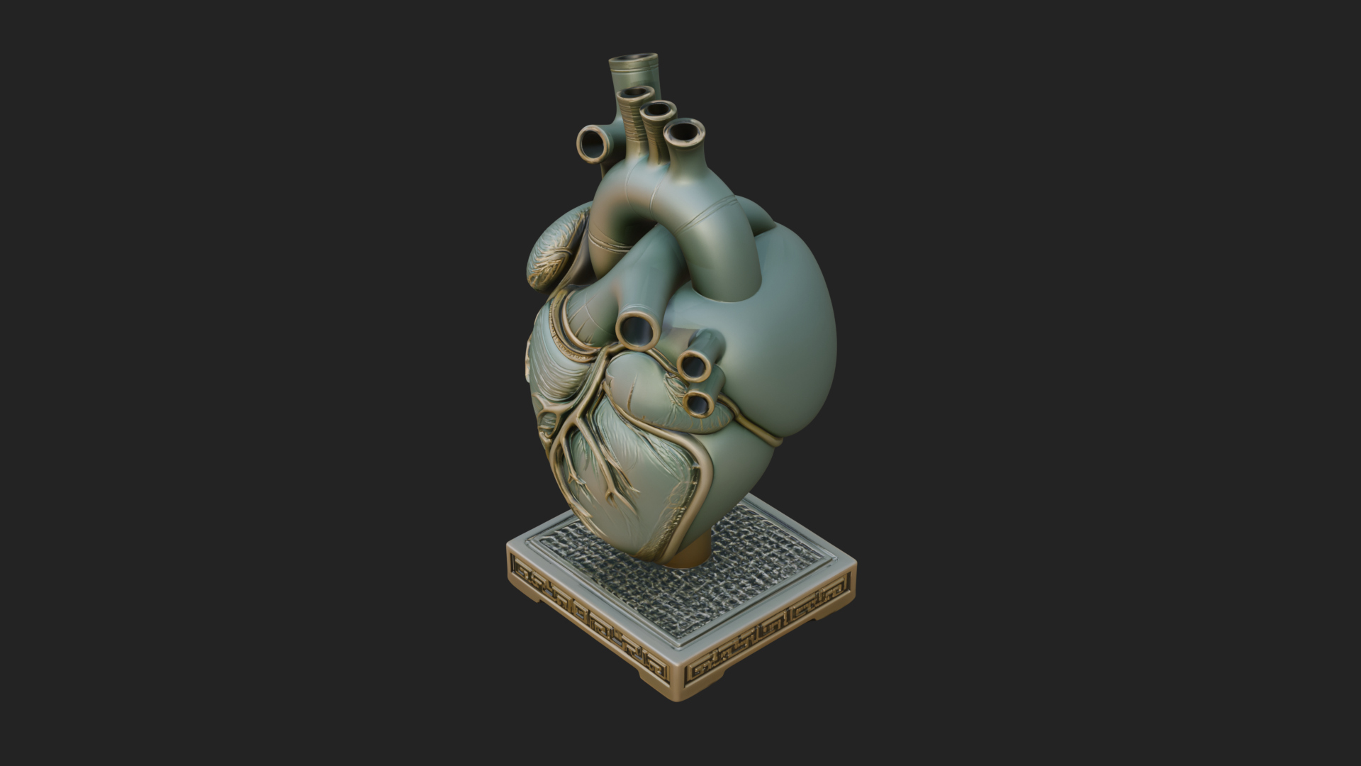 Anatomical Human Heart Model Design 48 3D Print Model 3D Model