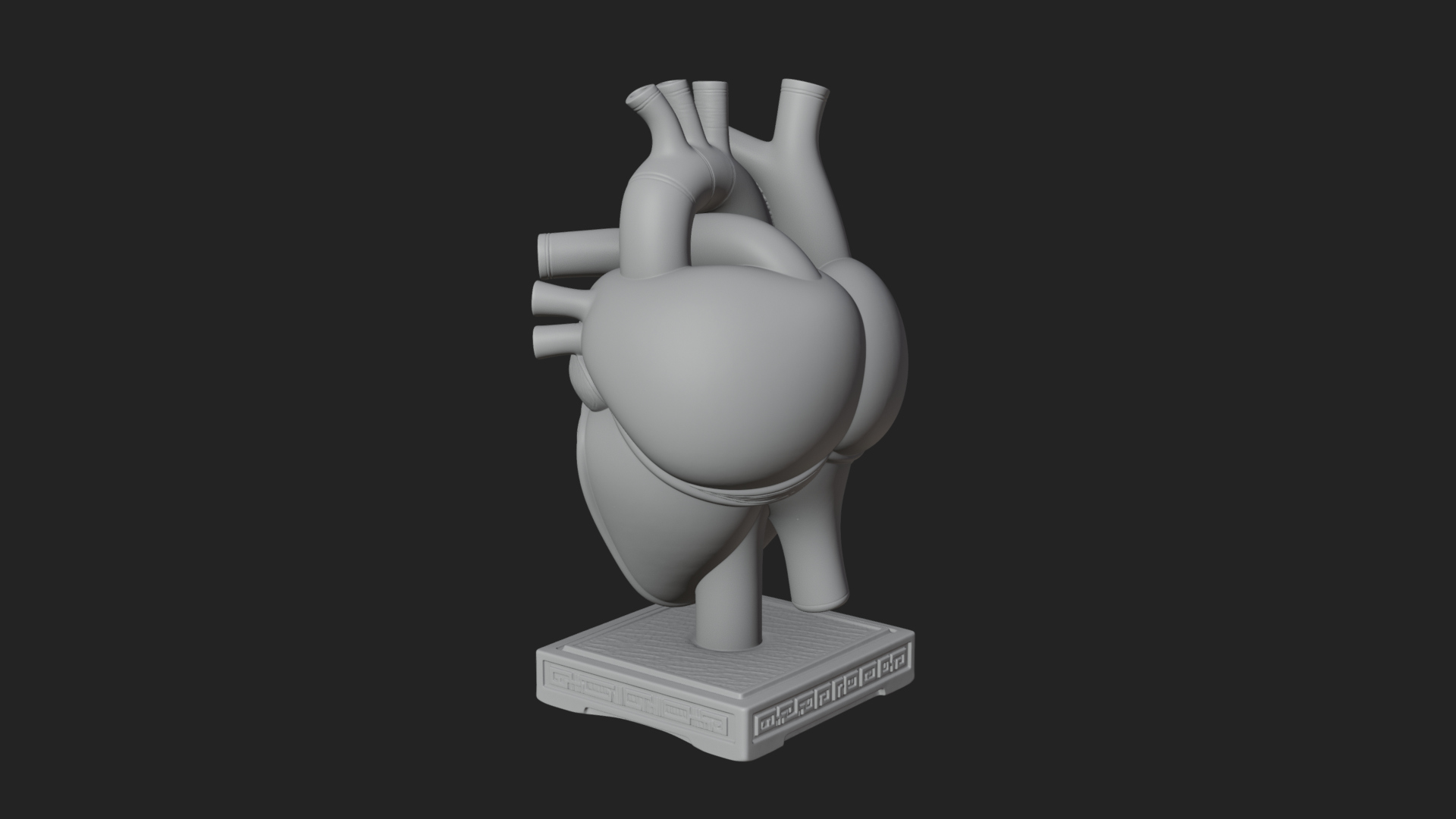Anatomical Human Heart Model Design 48 3D Print Model 3D Model