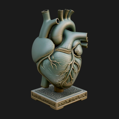 Anatomical Human Heart Model Design 48 3D Print Model