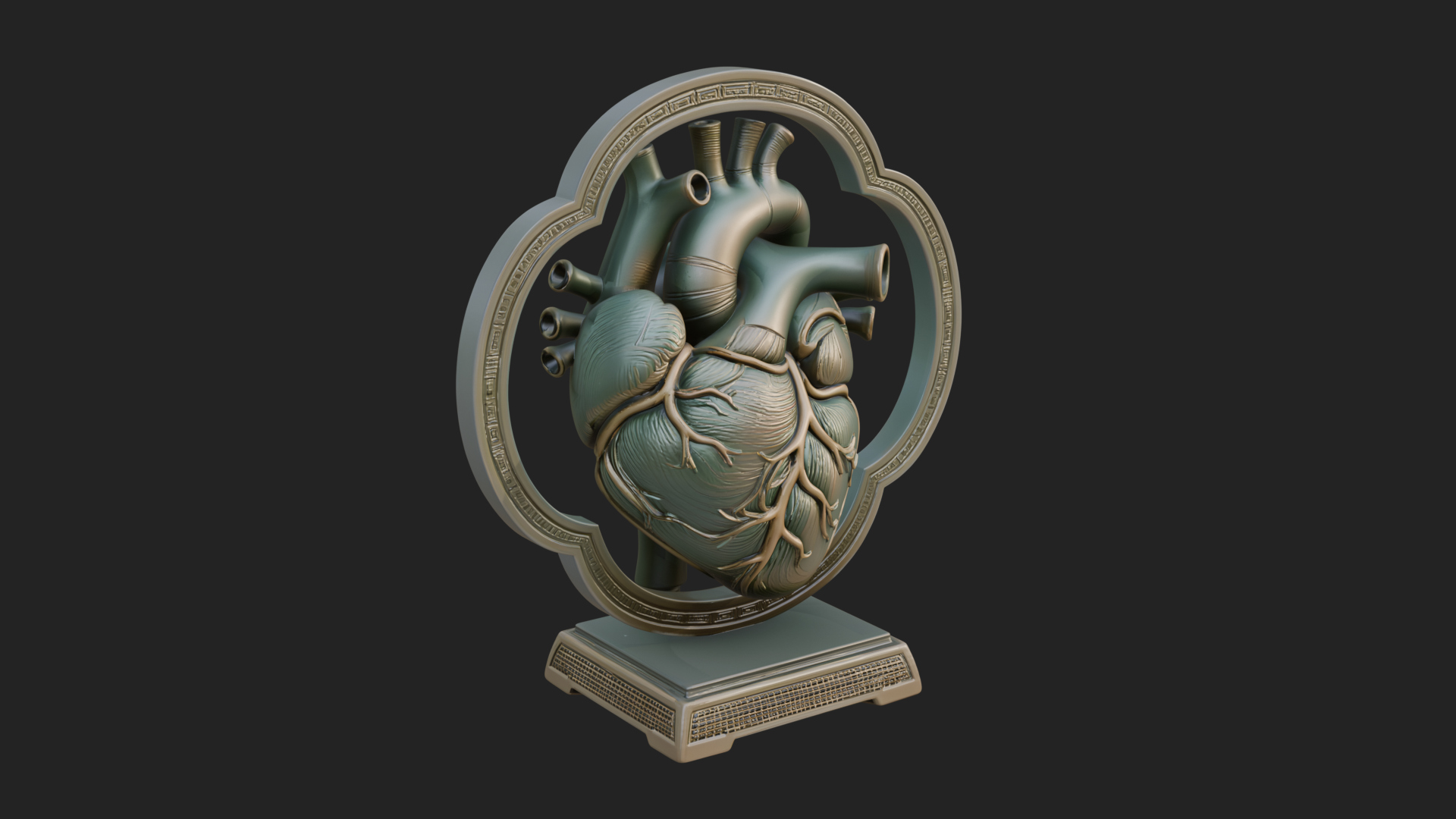 Anatomical Human Heart Model Design 49 3D Print Model 3D Model