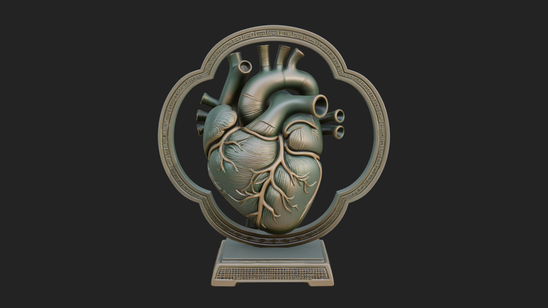 Anatomical Human Heart Model Design 49 3D Print Model 3D Model