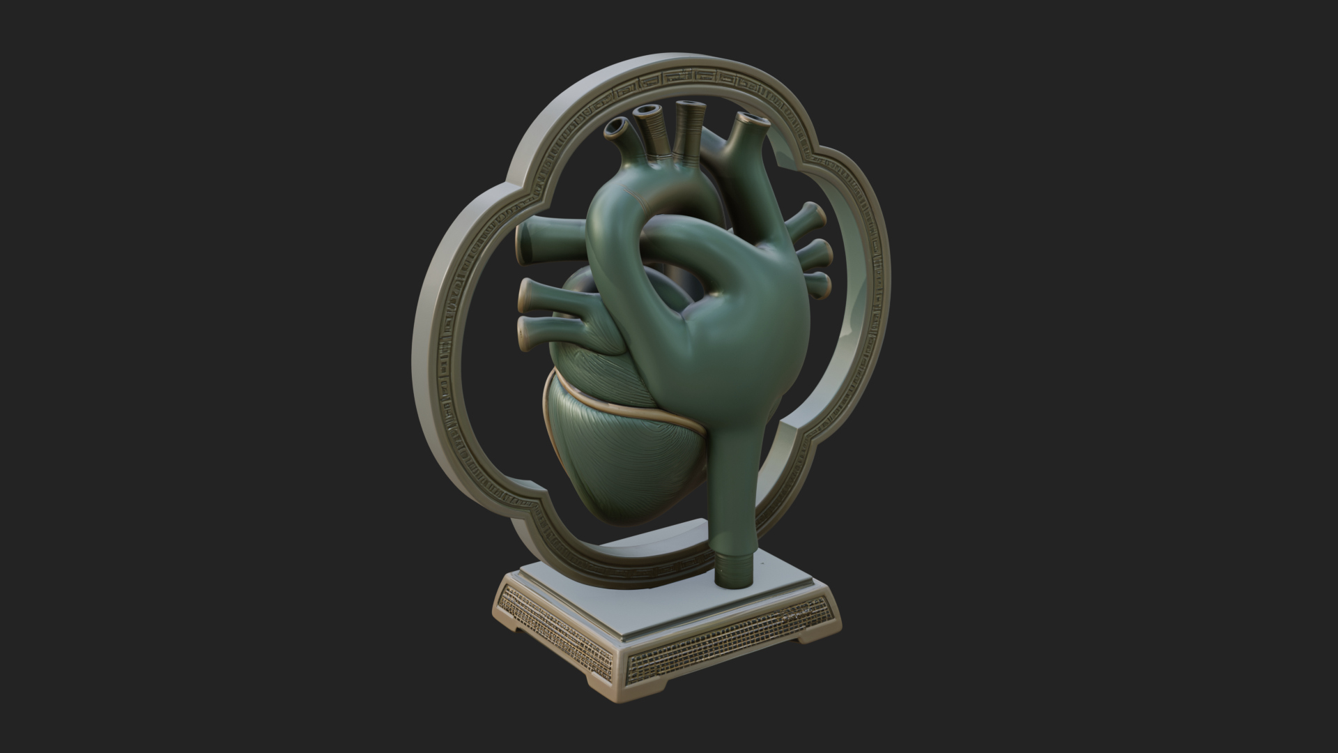 Anatomical Human Heart Model Design 49 3D Print Model 3D Model