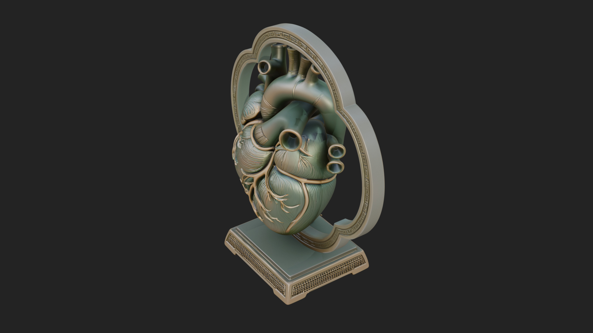 Anatomical Human Heart Model Design 49 3D Print Model 3D Model