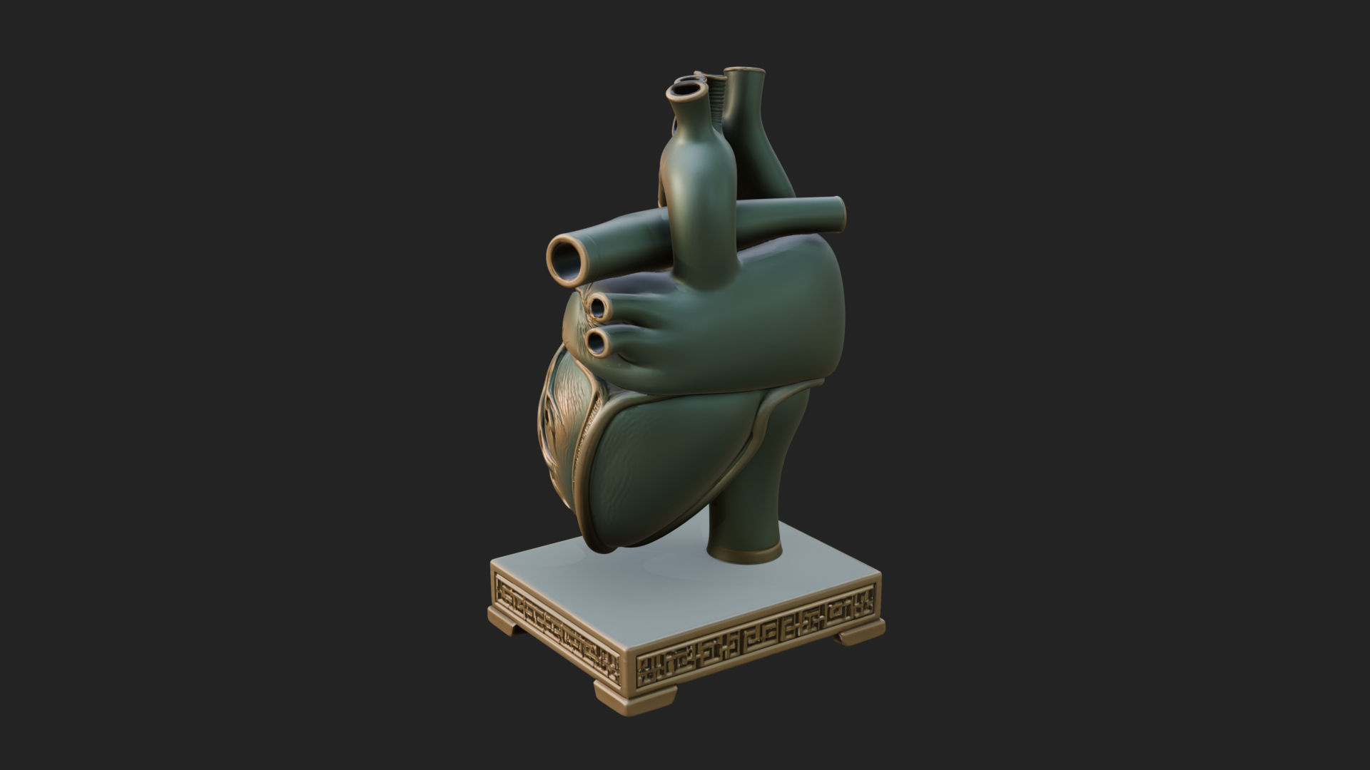 Anatomical Human Heart Model Design 50 3D Print Model 3D Model