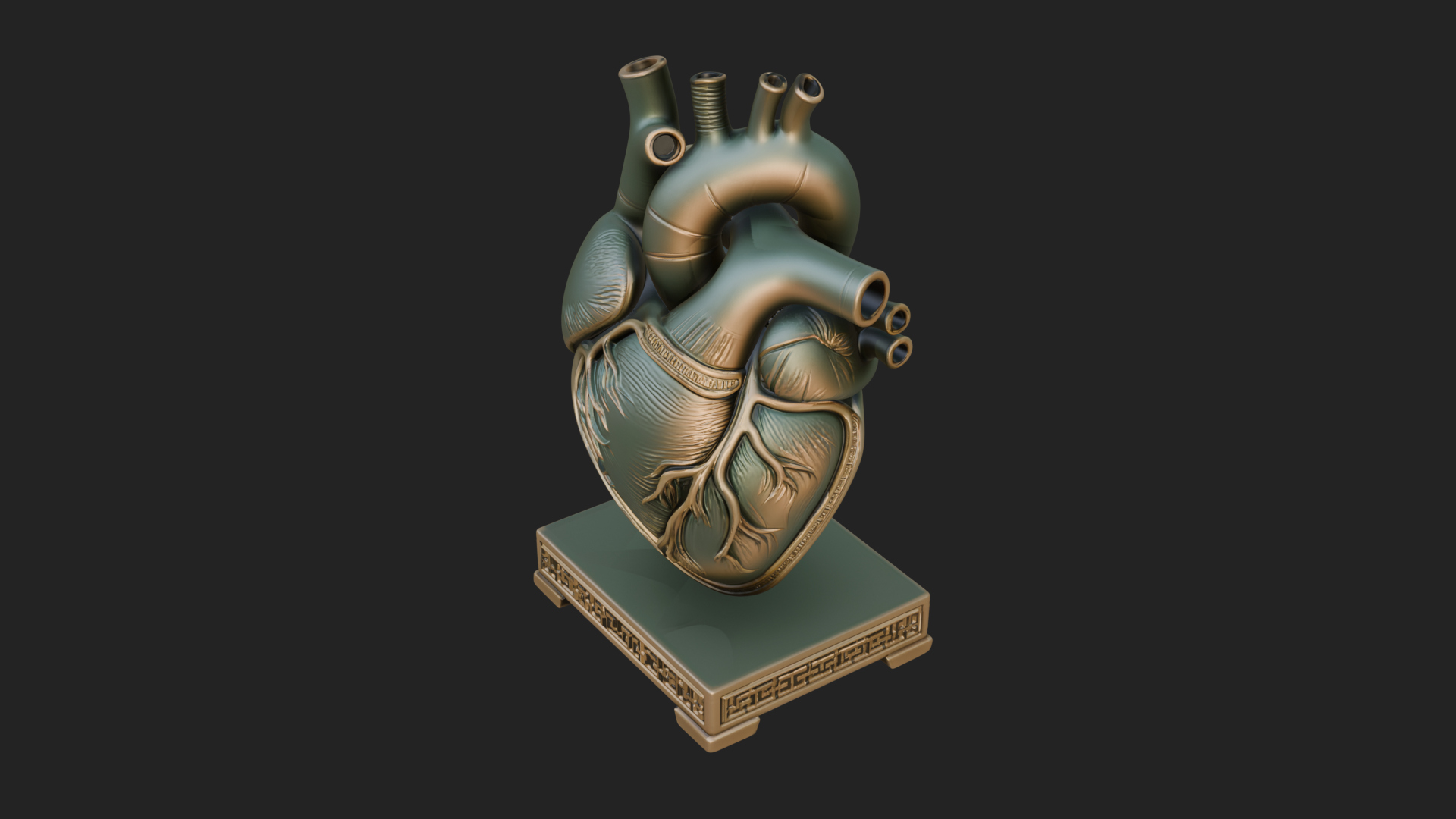 Anatomical Human Heart Model Design 50 3D Print Model 3D Model