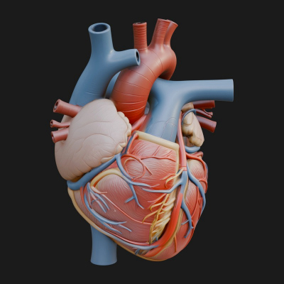 Anatomical Human Heart Model Design 6 3D Print Model