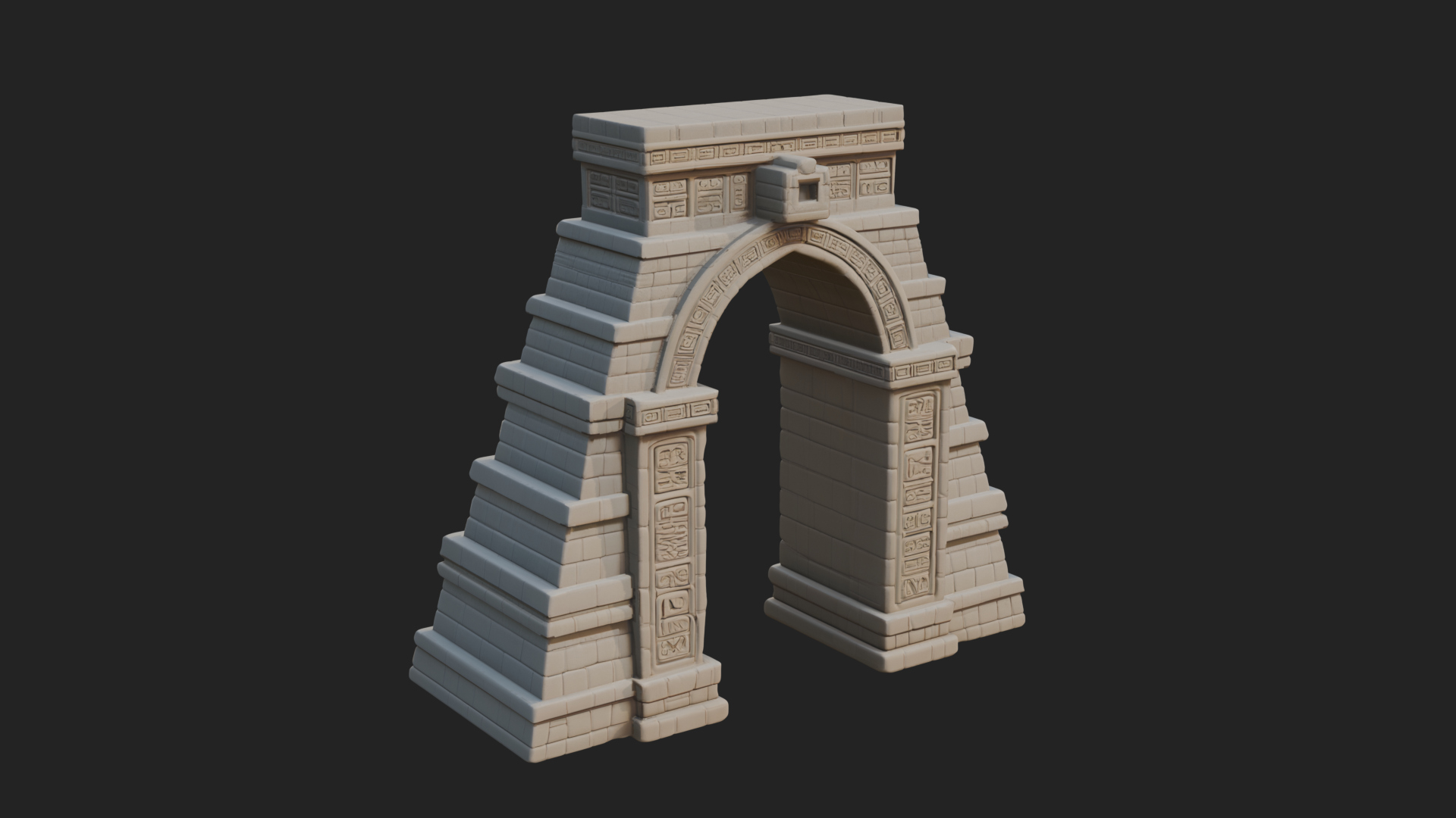 Ancient Stone Arch Design 1 3D Print Model 3D Model