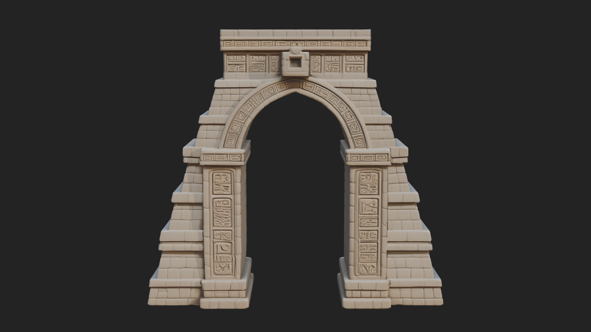 Ancient Stone Arch Design 1 3D Print Model 3D Model