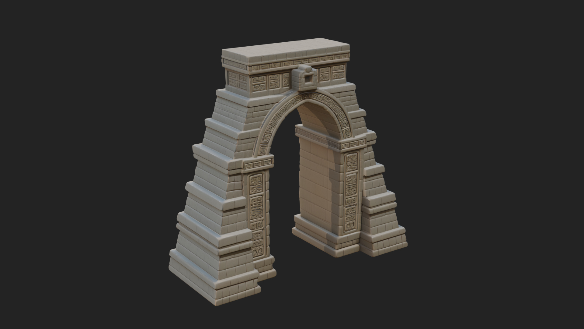 Ancient Stone Arch Design 1 3D Print Model 3D Model