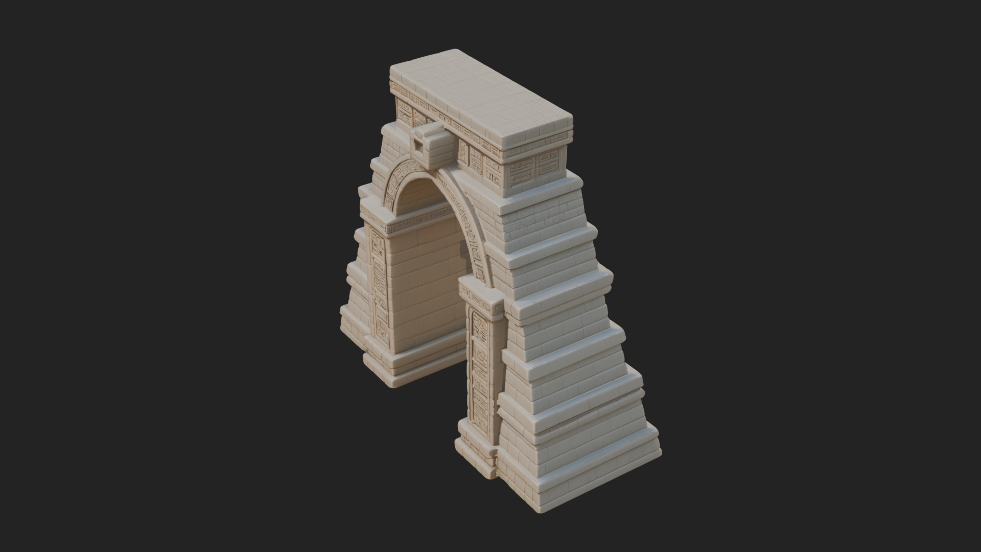 Ancient Stone Arch Design 1 3D Print Model 3D Model