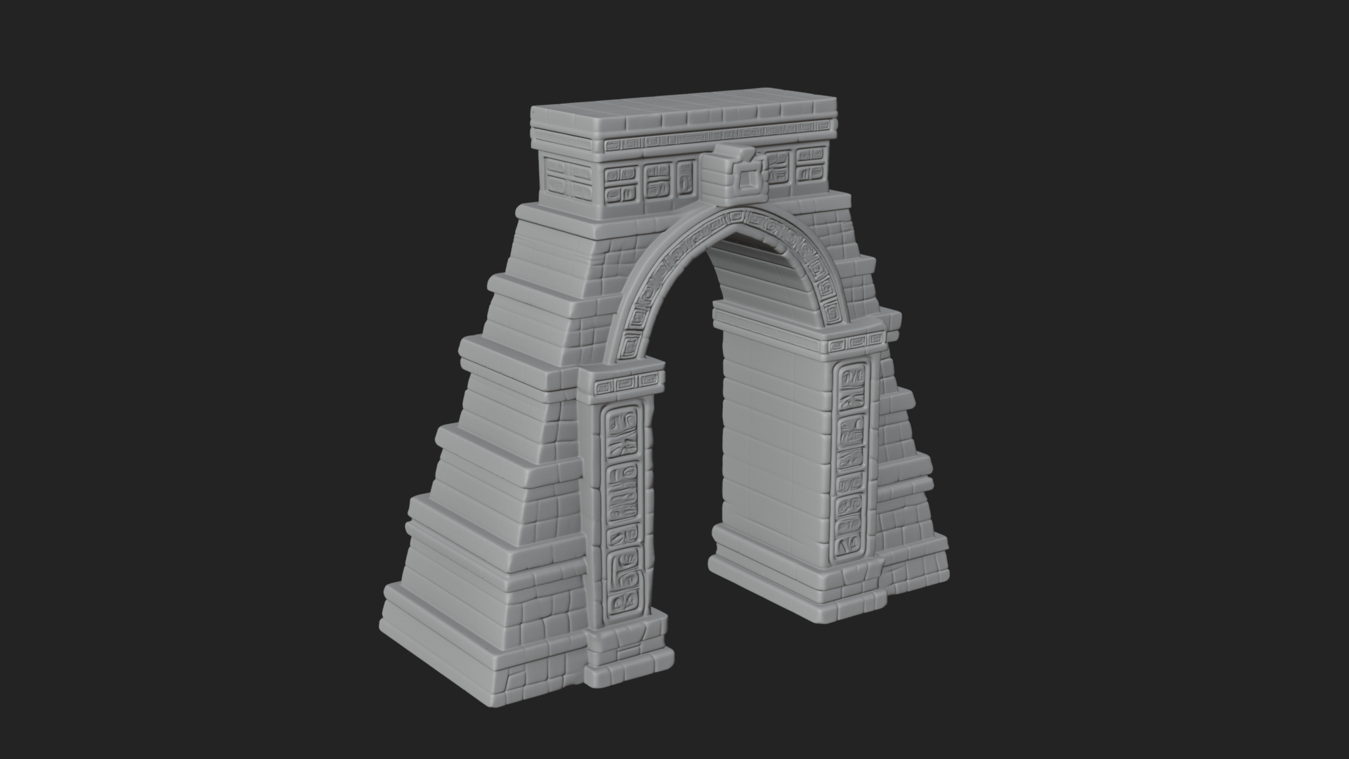 Ancient Stone Arch Design 1 3D Print Model 3D Model