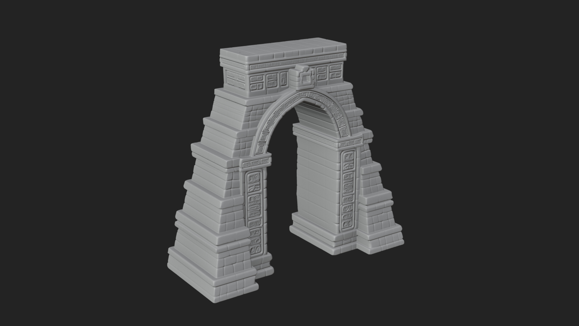 Ancient Stone Arch Design 1 3D Print Model 3D Model