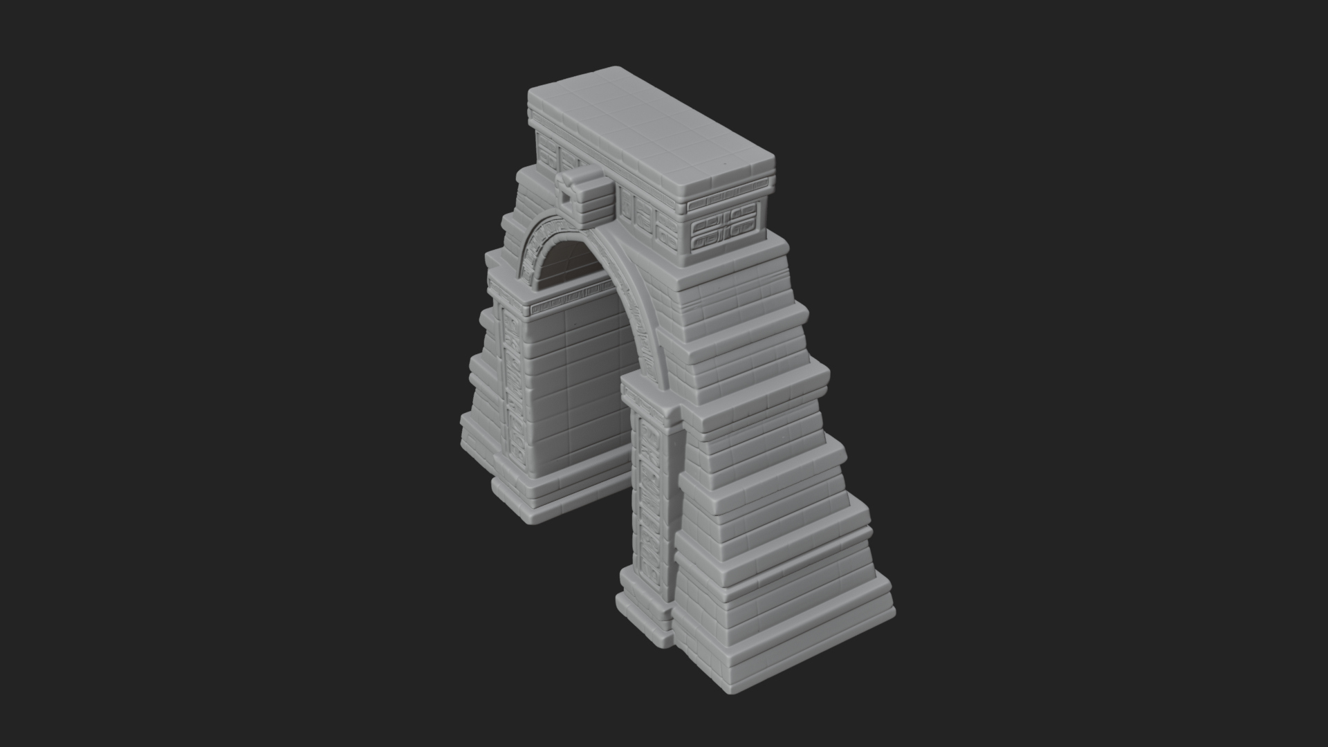 Ancient Stone Arch Design 1 3D Print Model 3D Model