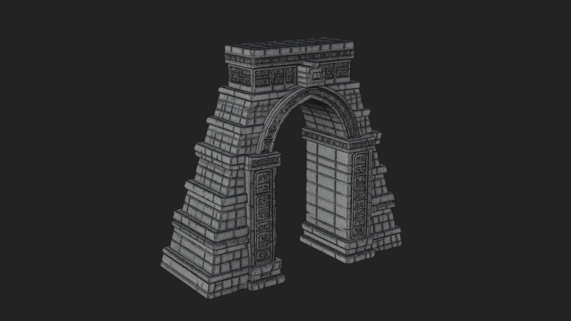 Ancient Stone Arch Design 1 3D Print Model 3D Model