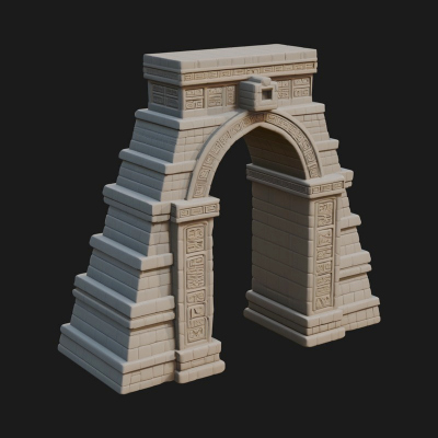 Ancient Stone Arch Design 1 3D Print Model