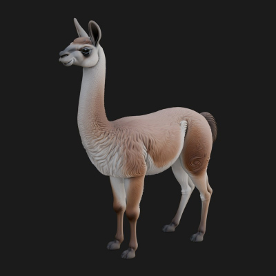 Andean Llama Statue Design 10 3D Print Model